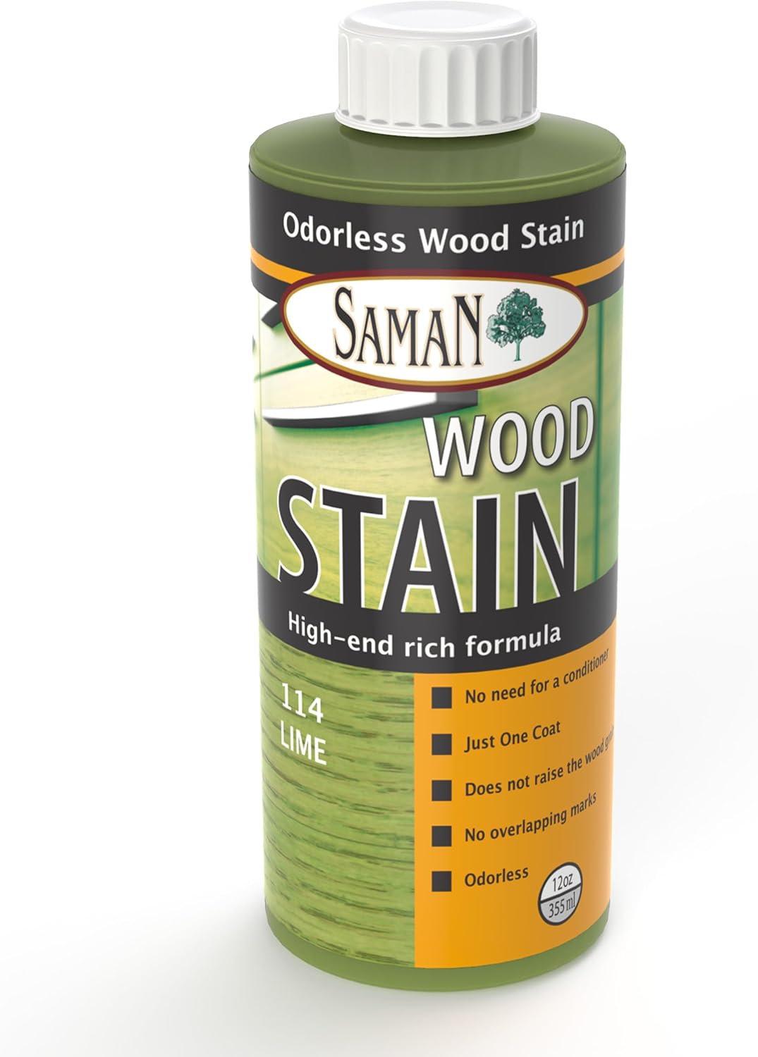SamaN Interior Water Based Wood Stain - Natural Stain for Furniture, Moldings, Wood Paneling, Cabinets (Antique Walnut TEW-212-12, 12 oz)