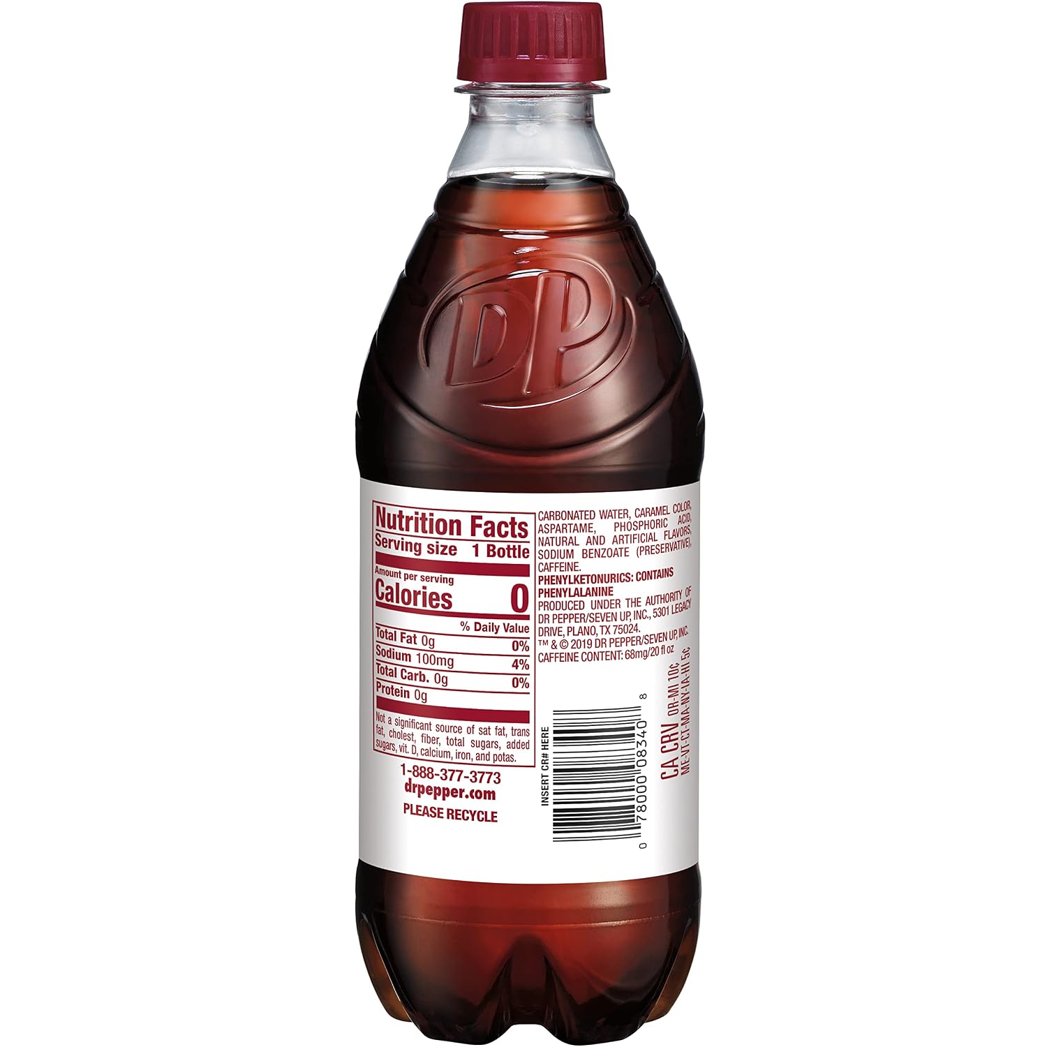 Diet Dr Pepper, 20 Ounce