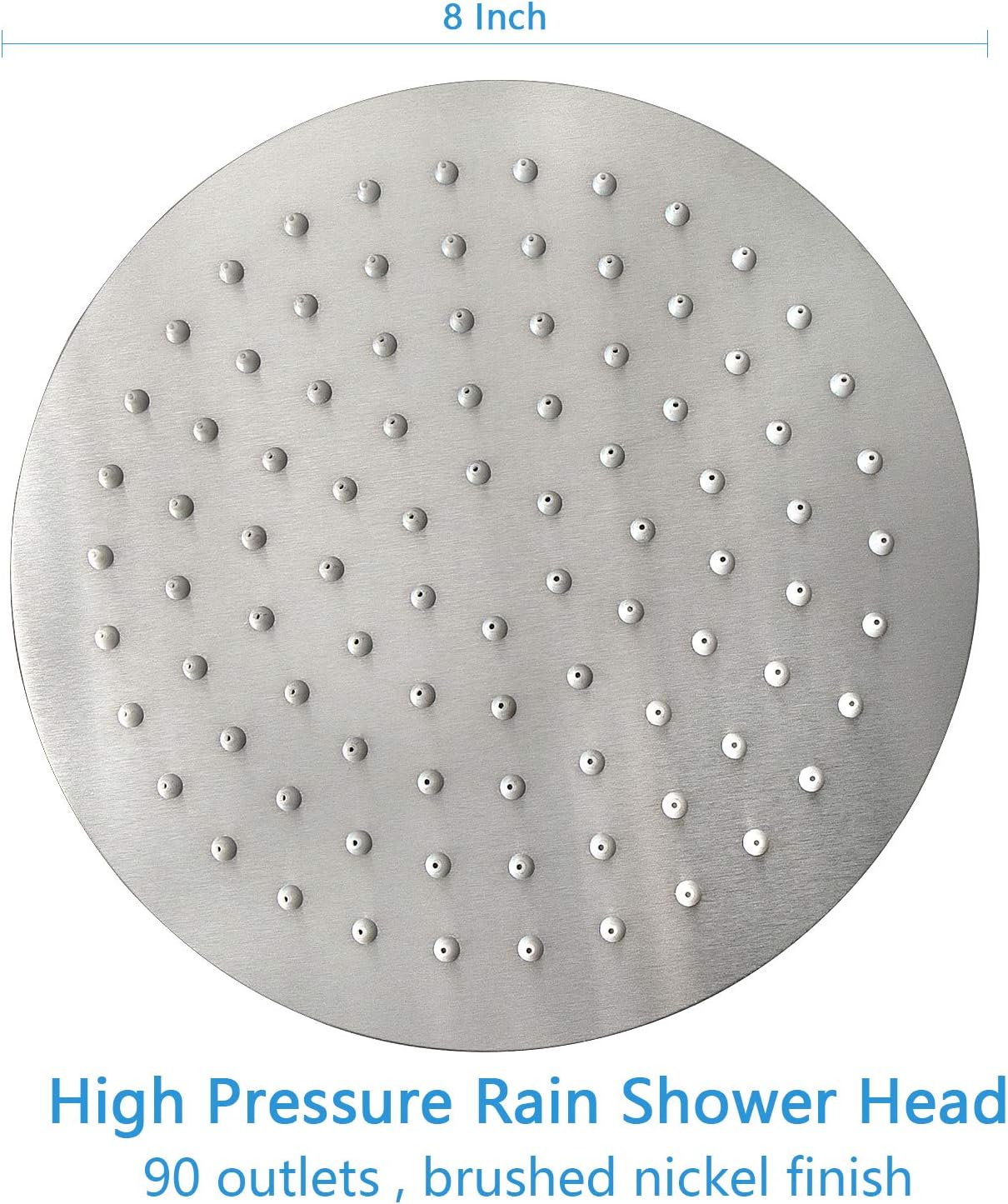 NearMoon Rain Shower Head, Ultra-Thin Design-Pressure Boosting, Awesome Some Experience, High Flow Stainless Steel Rainfall Head (10 Inch