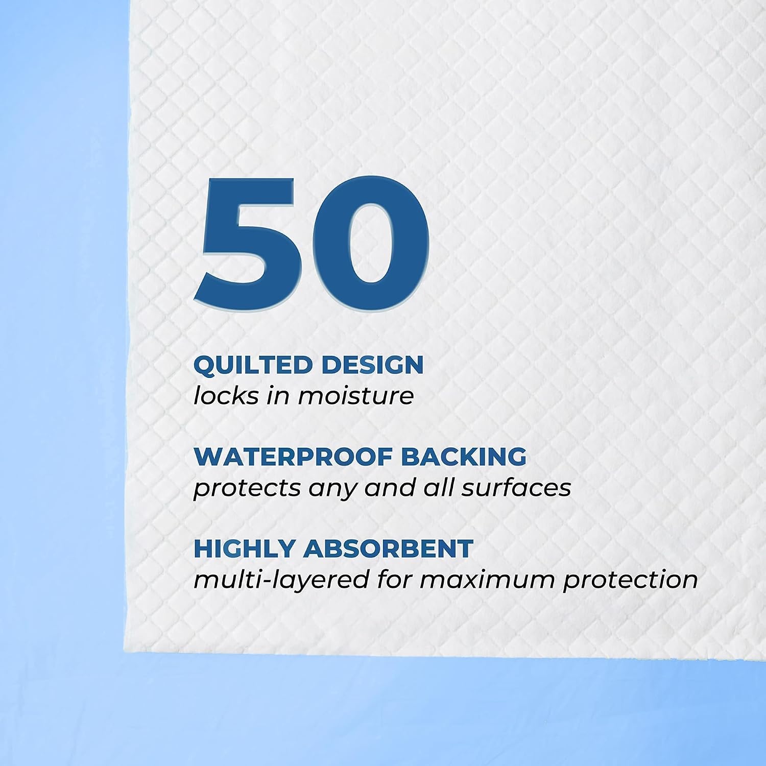 GREEN LIFESTYLE Washable Underpads - Large Pads for use as Incontinence Bed Pads, Reusable Pet Pads, Great for Dogs, Cats, Bunny