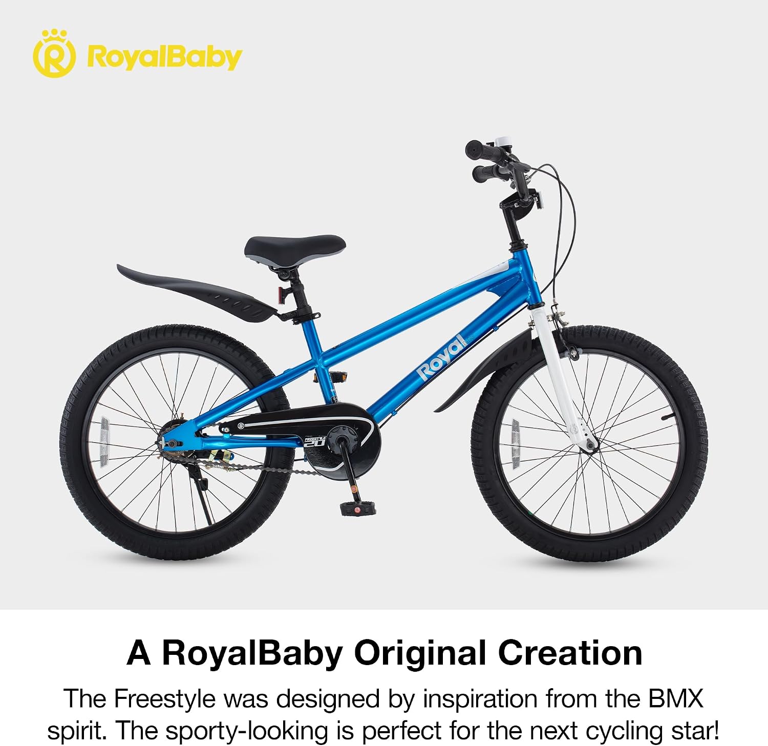 RoyalBaby Freestyle Kids Bike 12 14 16 18 20 Inch Bicycle for Boys Girls Ages 3-10 Years, Multiple Color Options