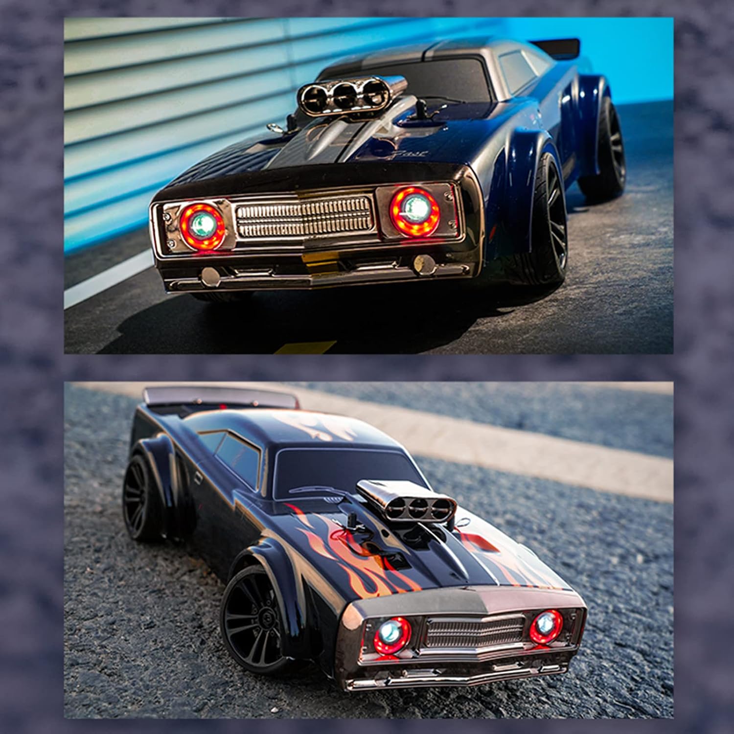 GoolRC RC Drift Car, 1:16 Scale Remote Control, 4WD 35KM/H High Speed Racing, 2.4GHz Drifting for Adults with Cool LED Lights