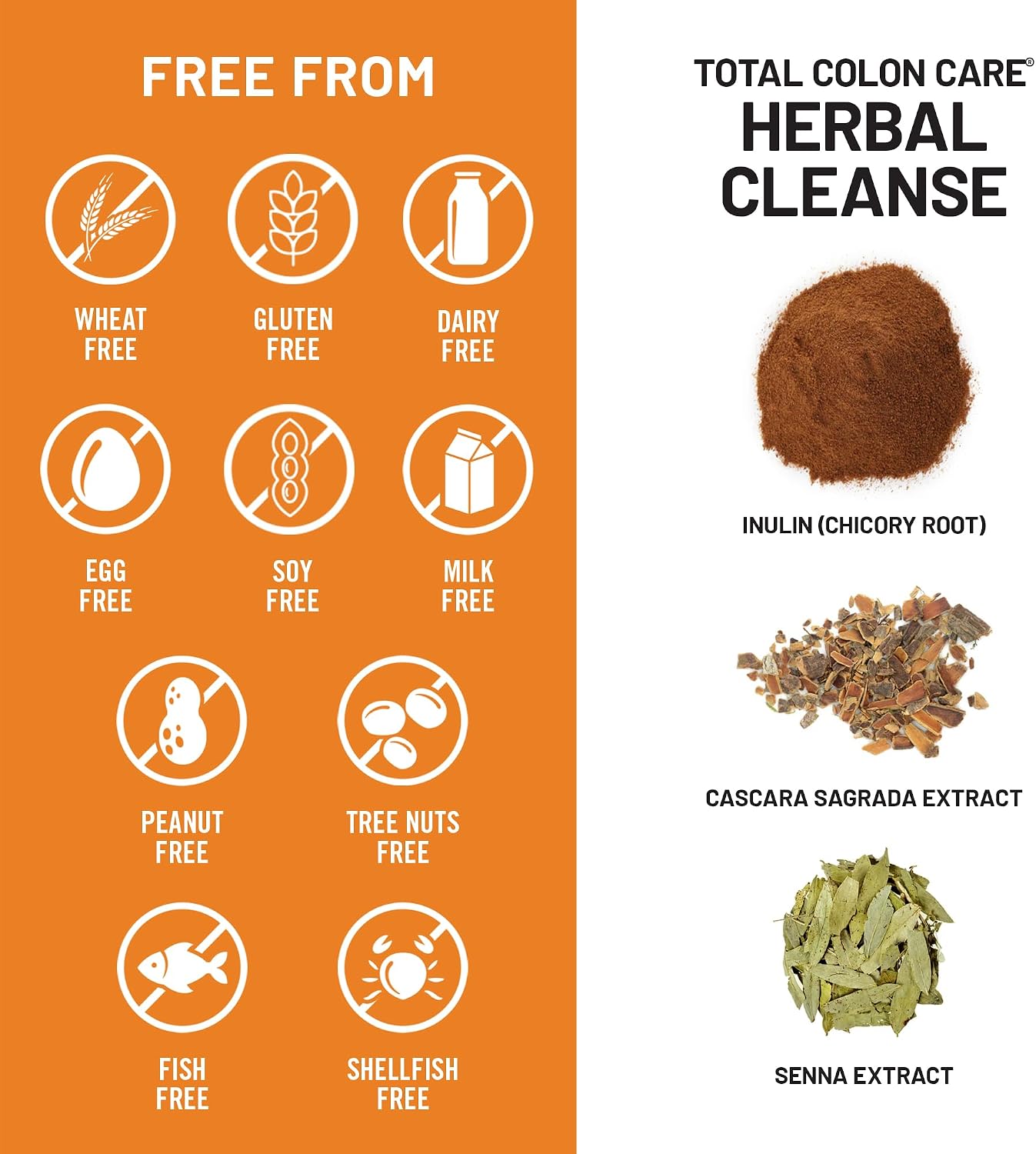 Naturewise Total Colon Care Herbal Cleanse - With Prebiotics, Botanicals, & Antioxidants - for Regular Bowel Movement, Digestion, Gut Health - Vegan
