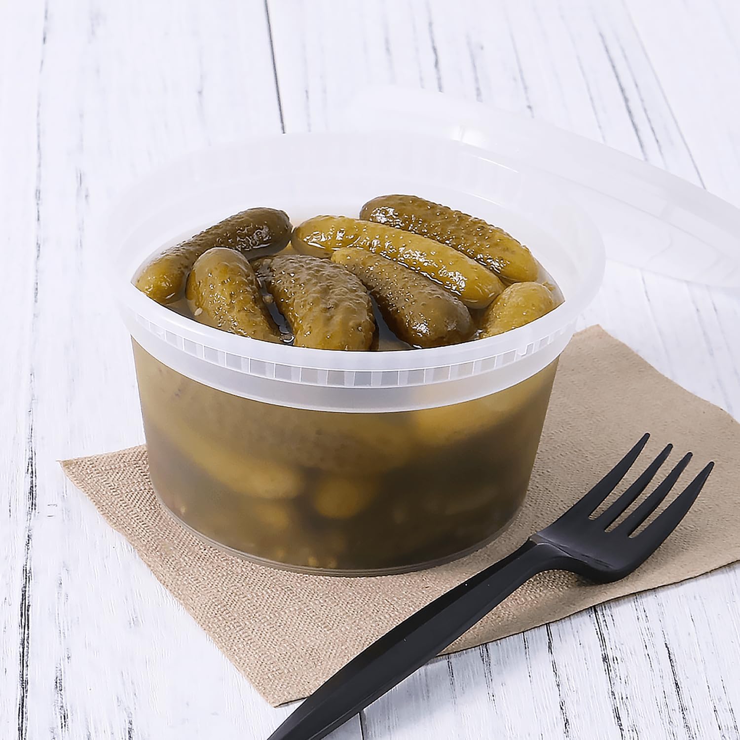 Karat [32oz - 240 ct] Clear PP Injection Molded Round Deli Containers with Lids (FP-IMDC32-PP)