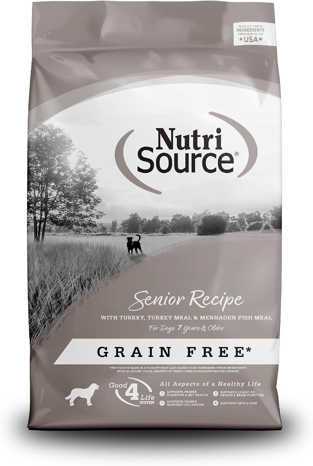 NutriSource Senior Dry Dog Food, Chicken & Rice, 26 lb | Probiotic & Prebiotic Support, Glucosamine & Chondroitin, Grain Inclusive, No Corn Wheat or Soy