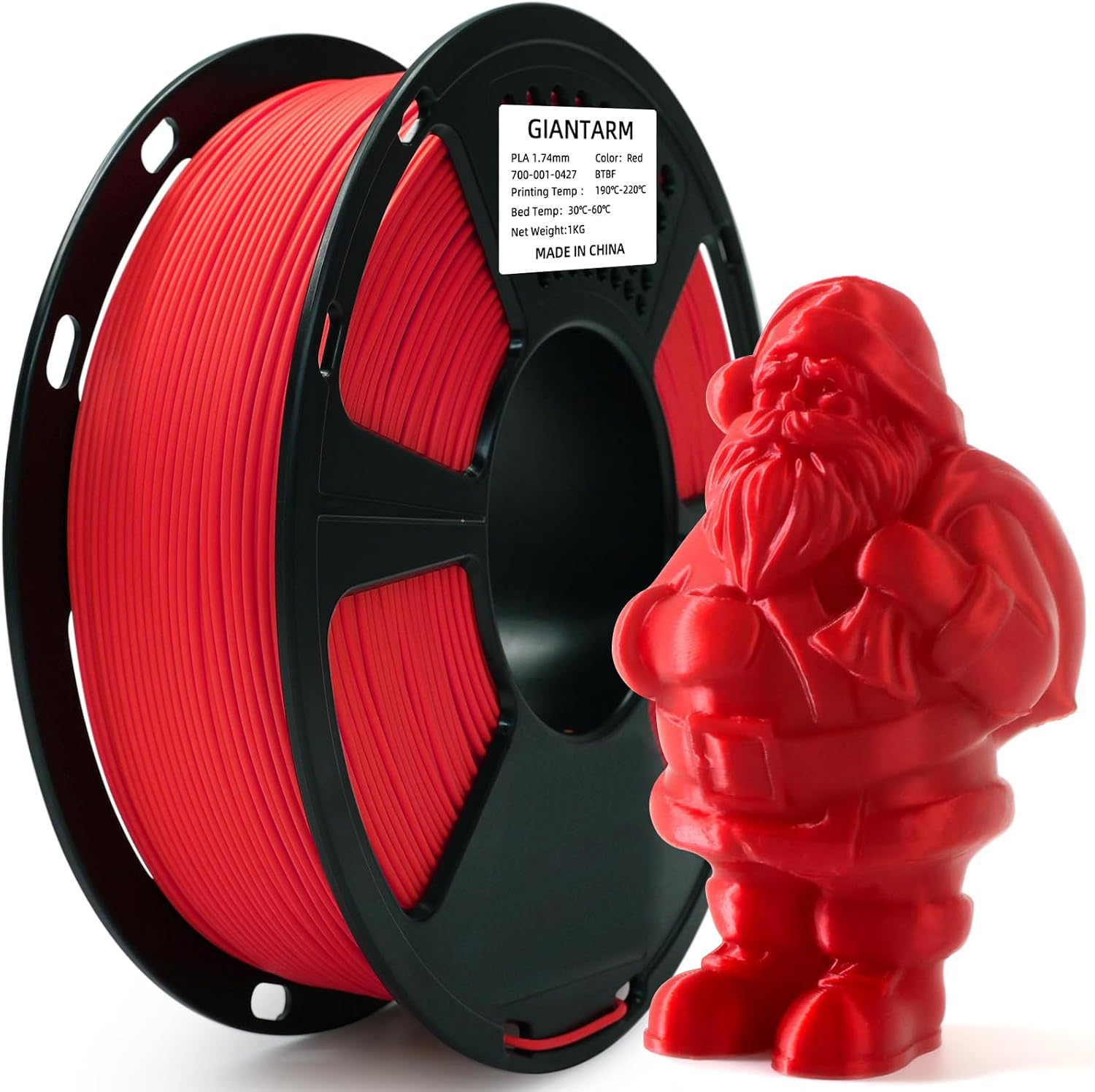 GIANTARM 3D Printer Filament, Silk Gold Pla Filament, 1Kg(2.2lbs) Spool, 1.75mm Dimension Accuracy +/- 0.03mm, 3D Printing Filament
