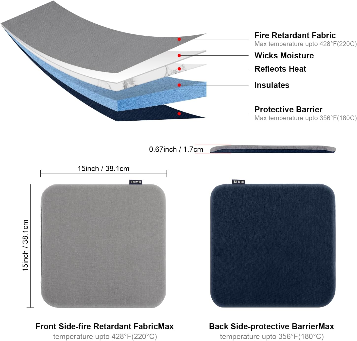REALIKE Heat Press Mat Compatible with Cricut Easy Press 2/Cricut Easy Press(12X12 inch)