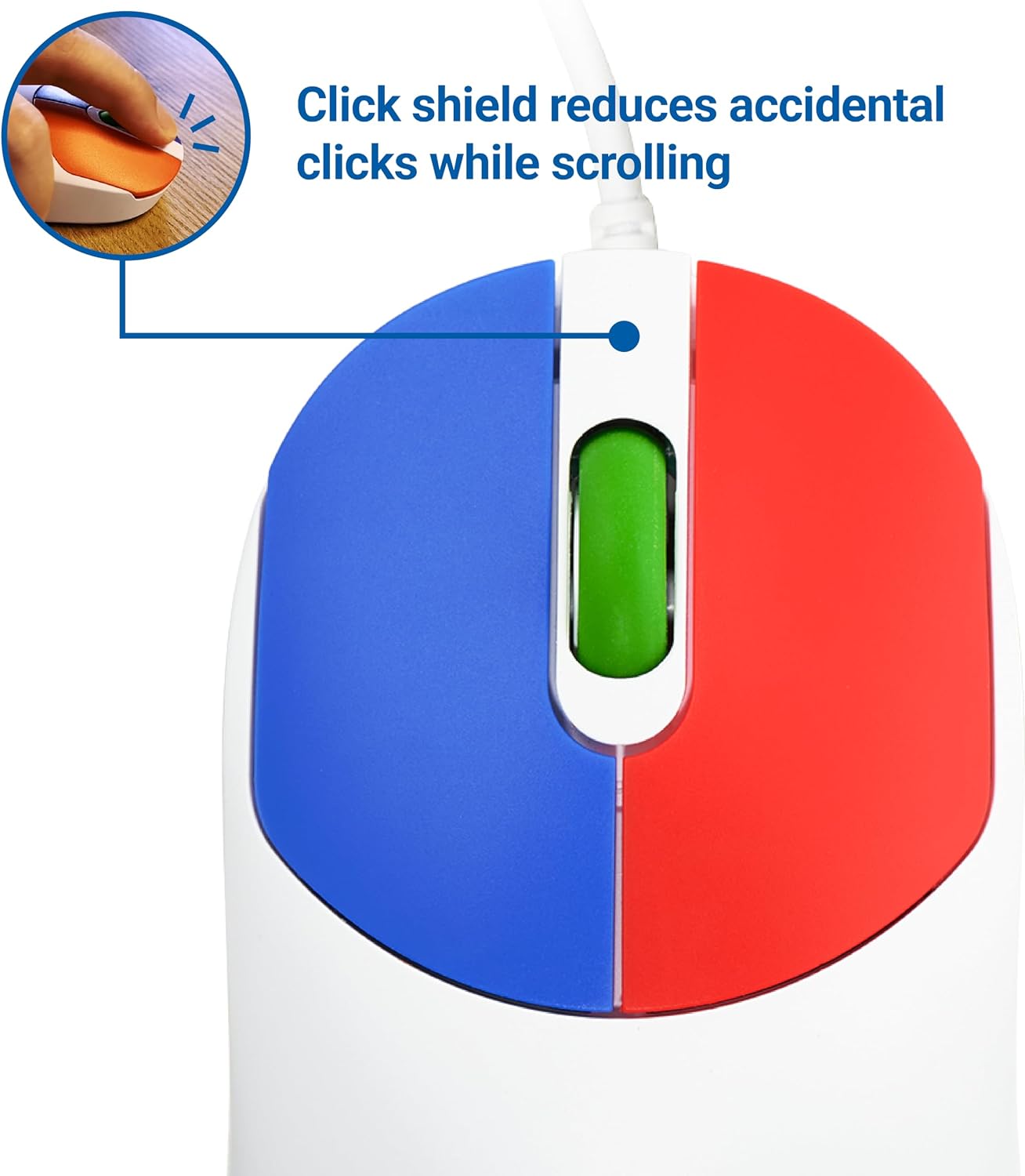 Clevy Kids Mouse - Colorful Ergonomic USB Computer and Laptop Kids Mouse for School and Home Computer Use - Wired Children Friendly - Compatible with Windows, macOS, Chromebook