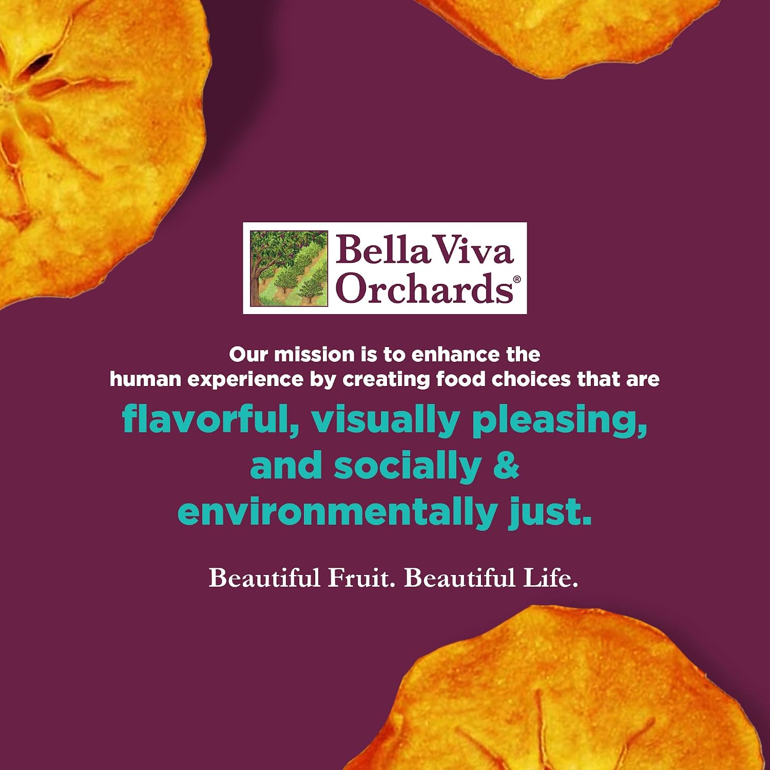 Organic Dried Persimmons from Bella Viva Orchards, 1 Lb. Bag