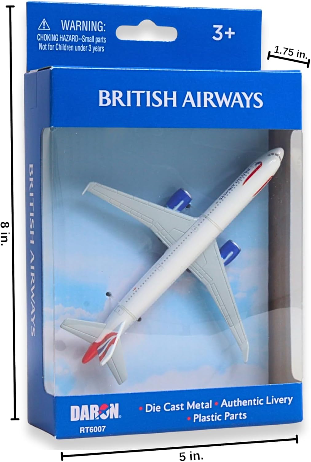 Daron British Airways Concorde Single Plane Toy , White Small