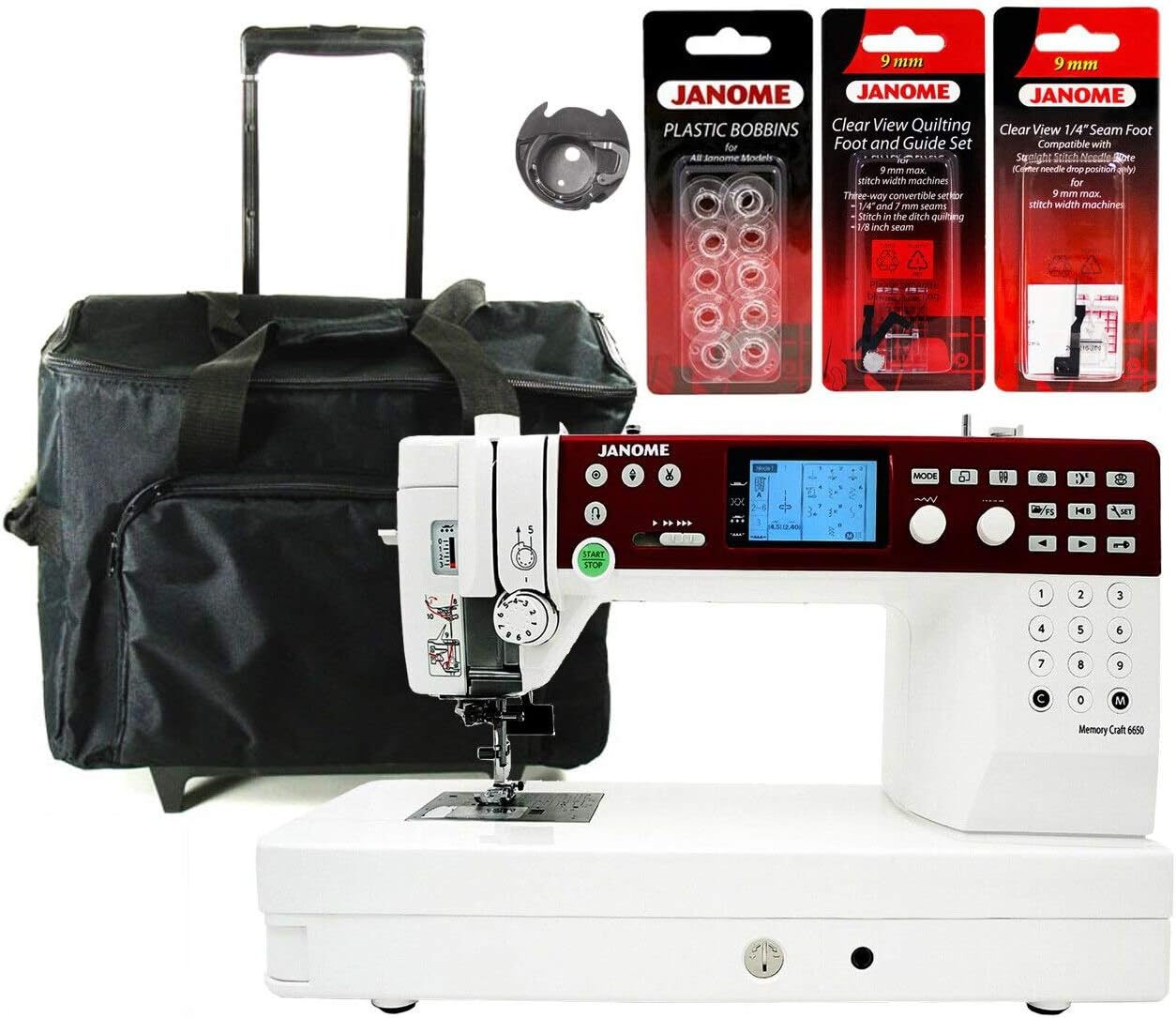 Janome MC6650 Sewing and Quilting Machine with Exclusive Bonus Bundle