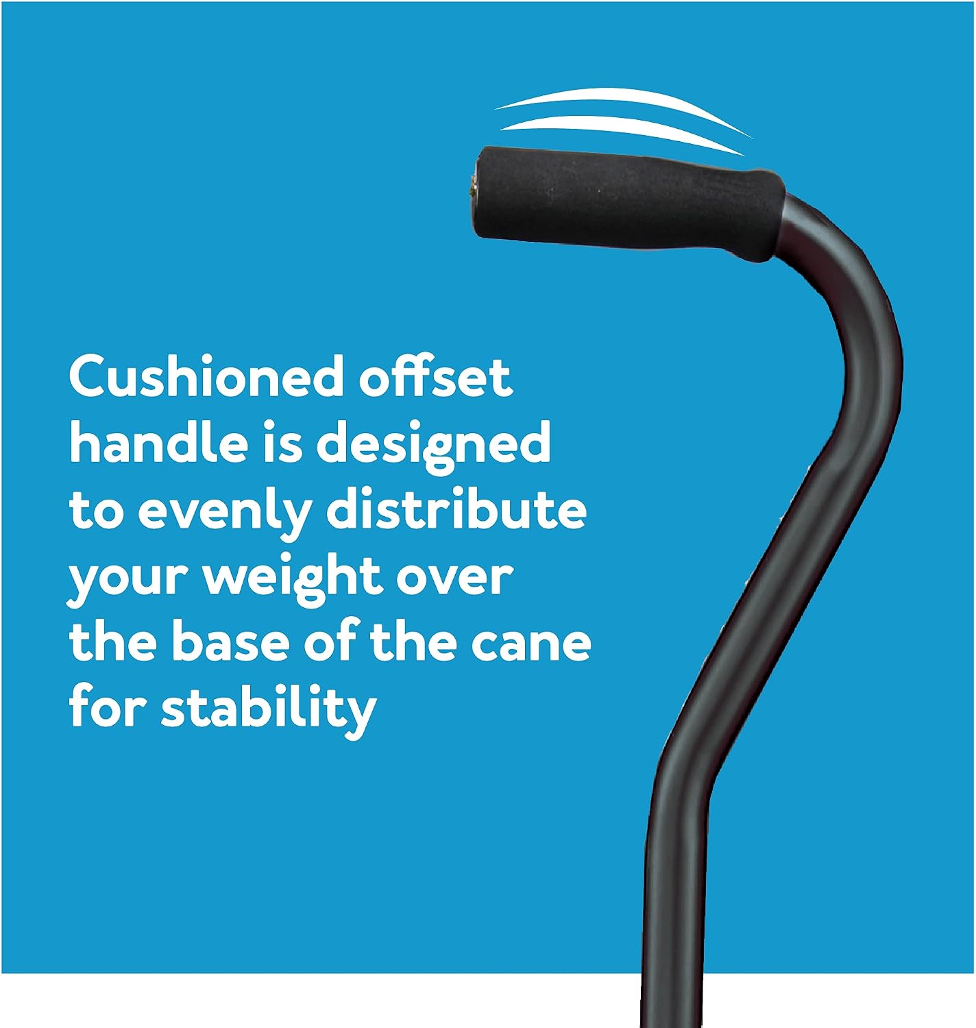 Carex Quad Cane with Small Base, Heavy Duty Quad Cane with Adjustable Height from 28" to 37", 4-Prong Walking Stick with Small Base
