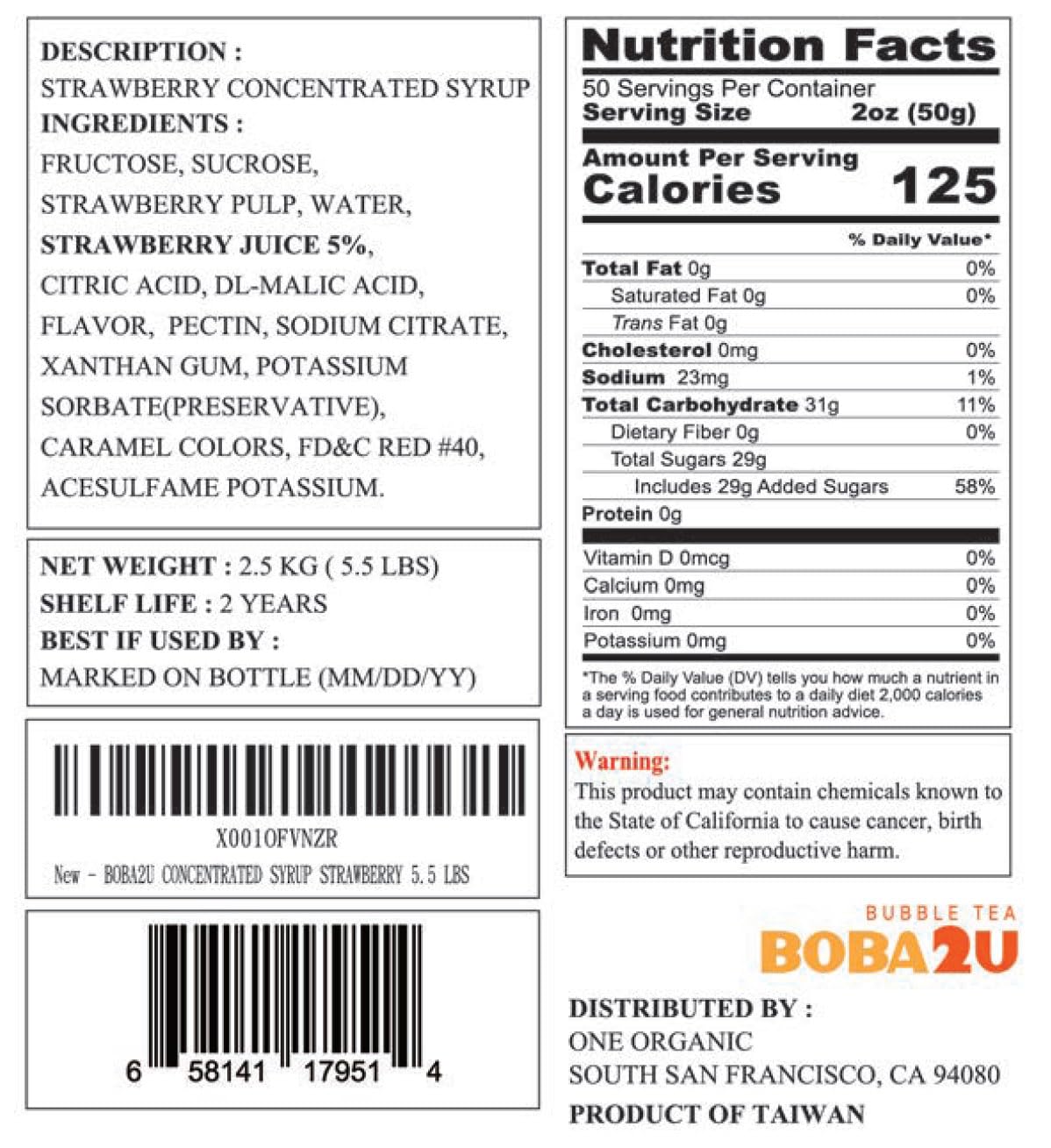 BOBA2U | CONCENTRATED SYRUP | 5.5 LBS (PASSION FRUIT)