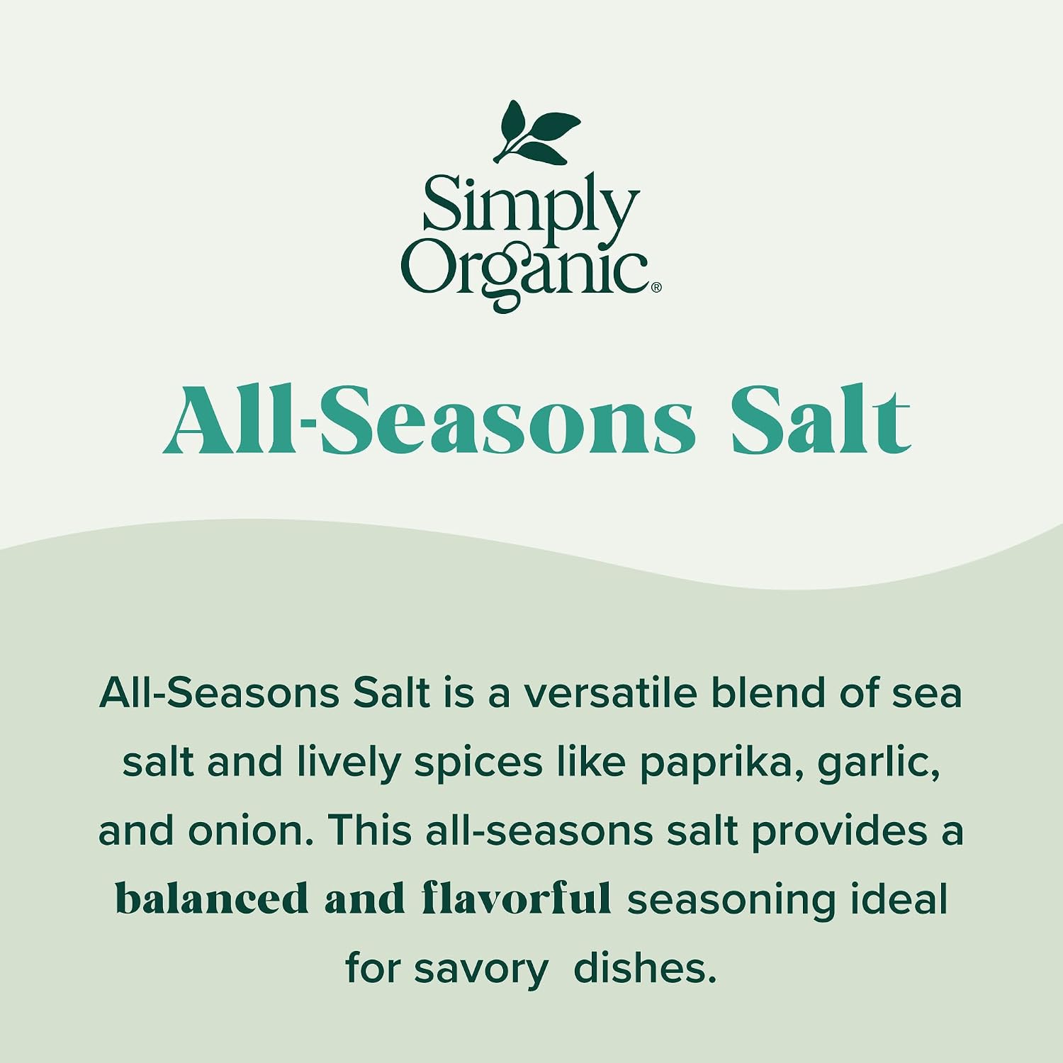 Simply Organic All-Seasons Salt, Certified Organic, 4.73 oz Container