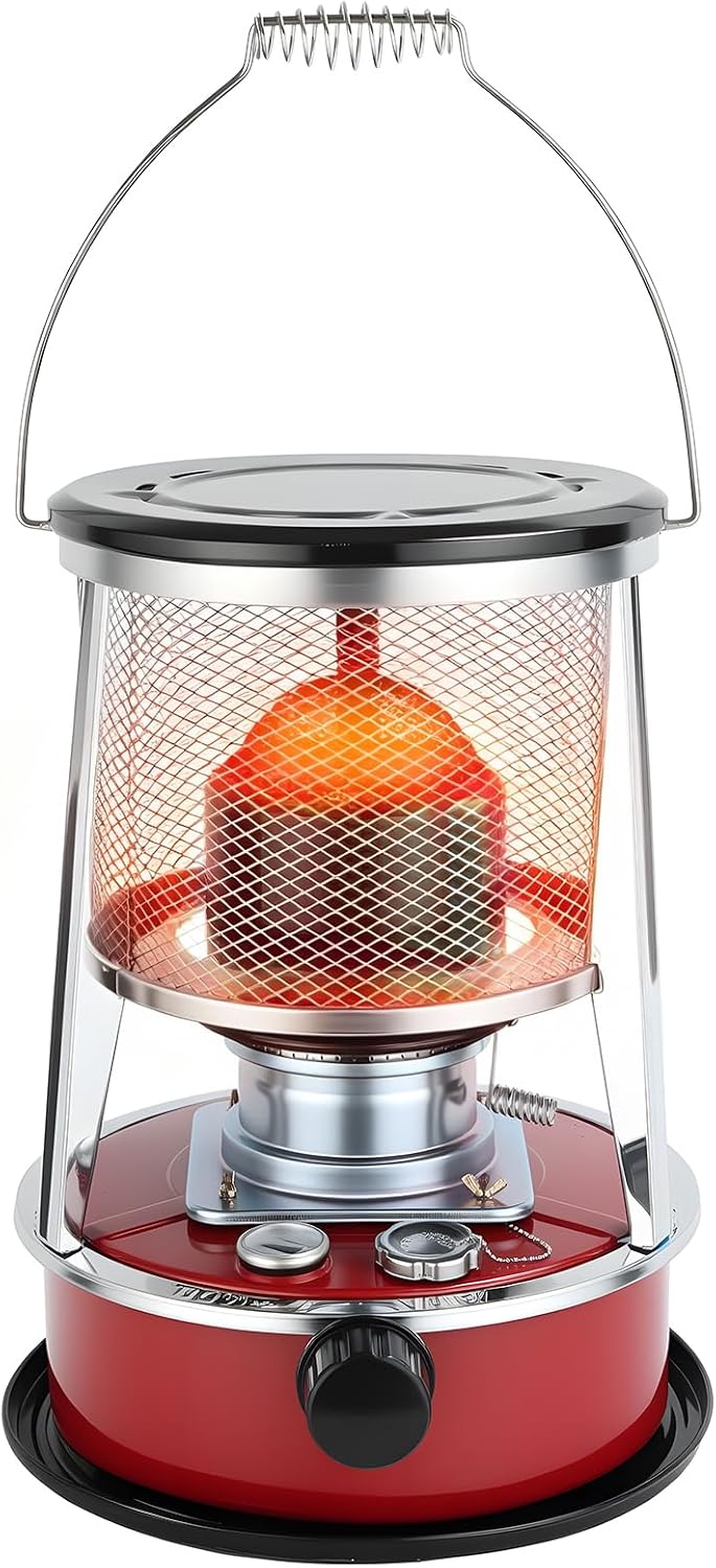 Kerosene Heater for Indoor/Outdoor Use, Non-Electric Camping Stove & Heater, 9000BTU Portable Kerosene Heaters for Camping, Garage