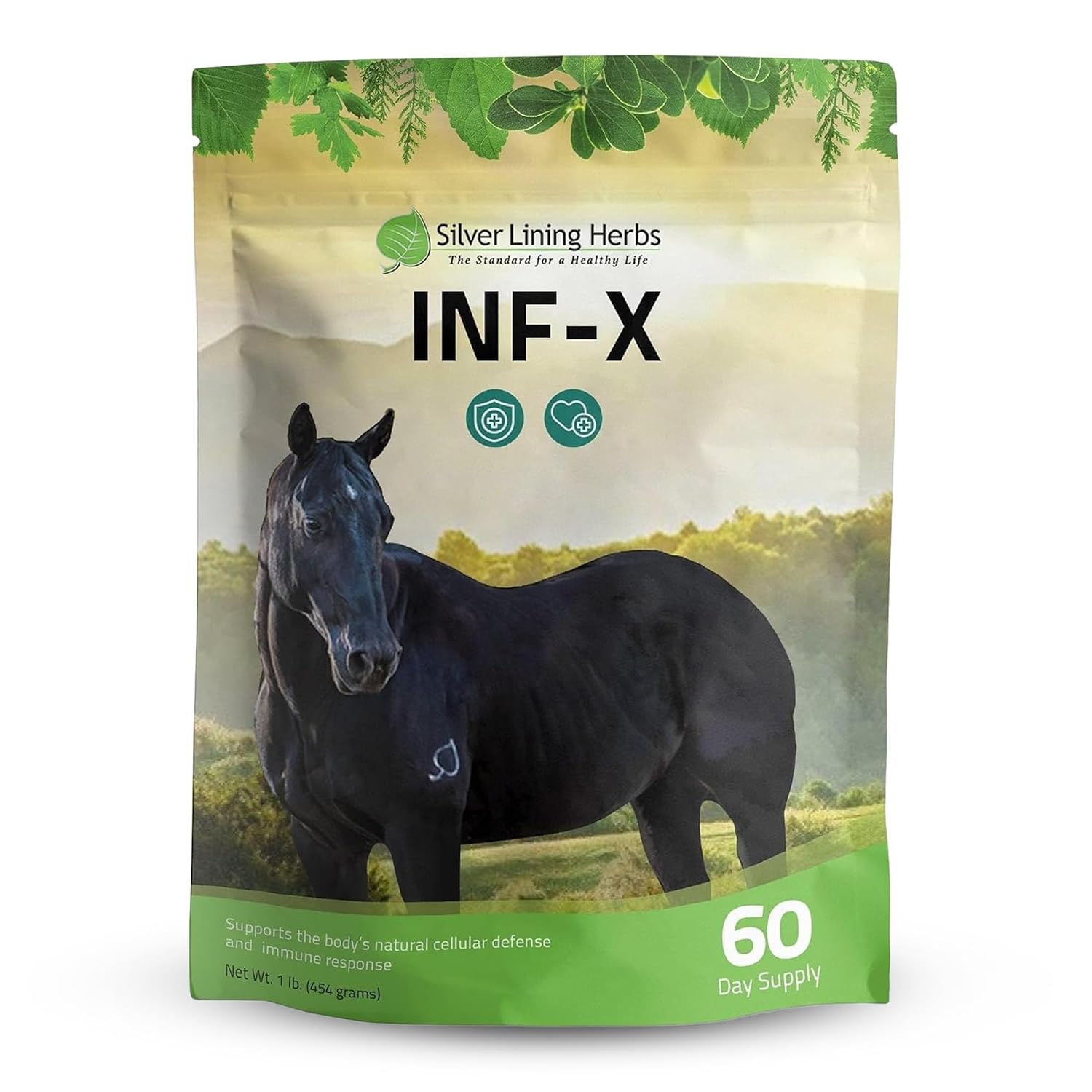 INF-X Horse Immune Booster Supplement - 1 lb | Horse Immune Booster, Garlic, Goldenseal, Myrrh & Olive Leaf, Cellular & Natural Defense Support, 1 lb