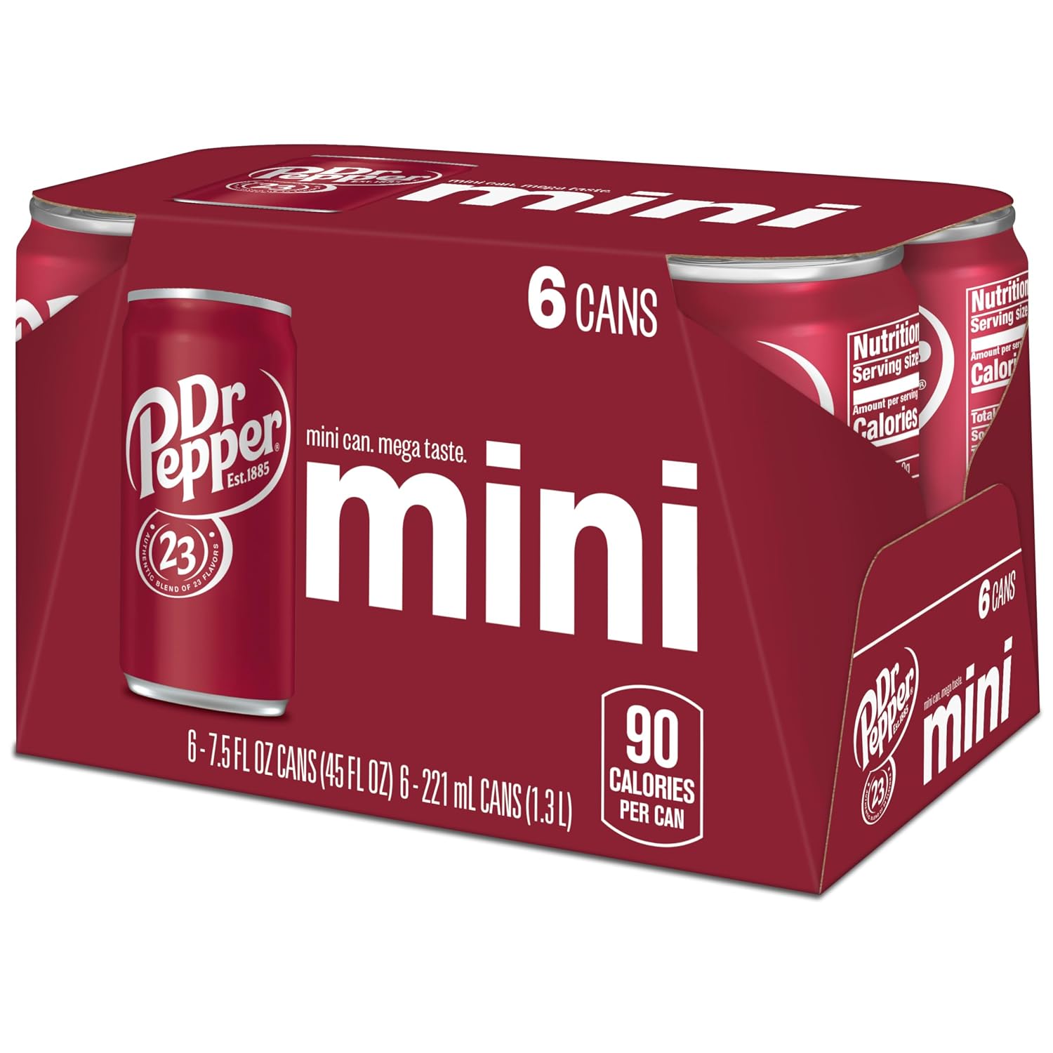 DR PEPPER - MINI CANS, 7.5 OZ, 6 PK