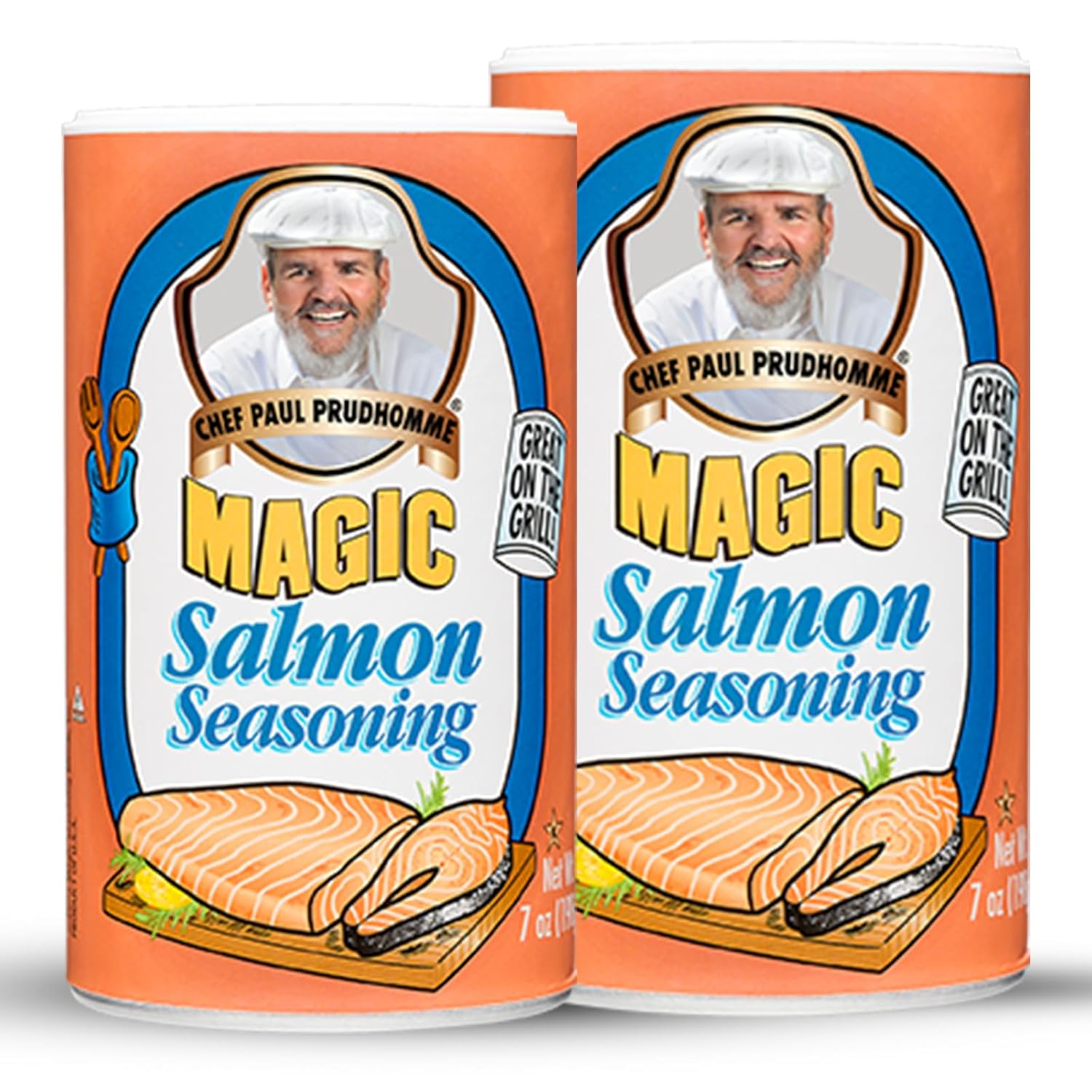 Chef Paul Prudhomme's Salmon Magic Seasoning, With Herbs & Spices, Seafood for Cooking, Fish Blend, Kosher & Halal Certified, 7 oz, 3-Pack