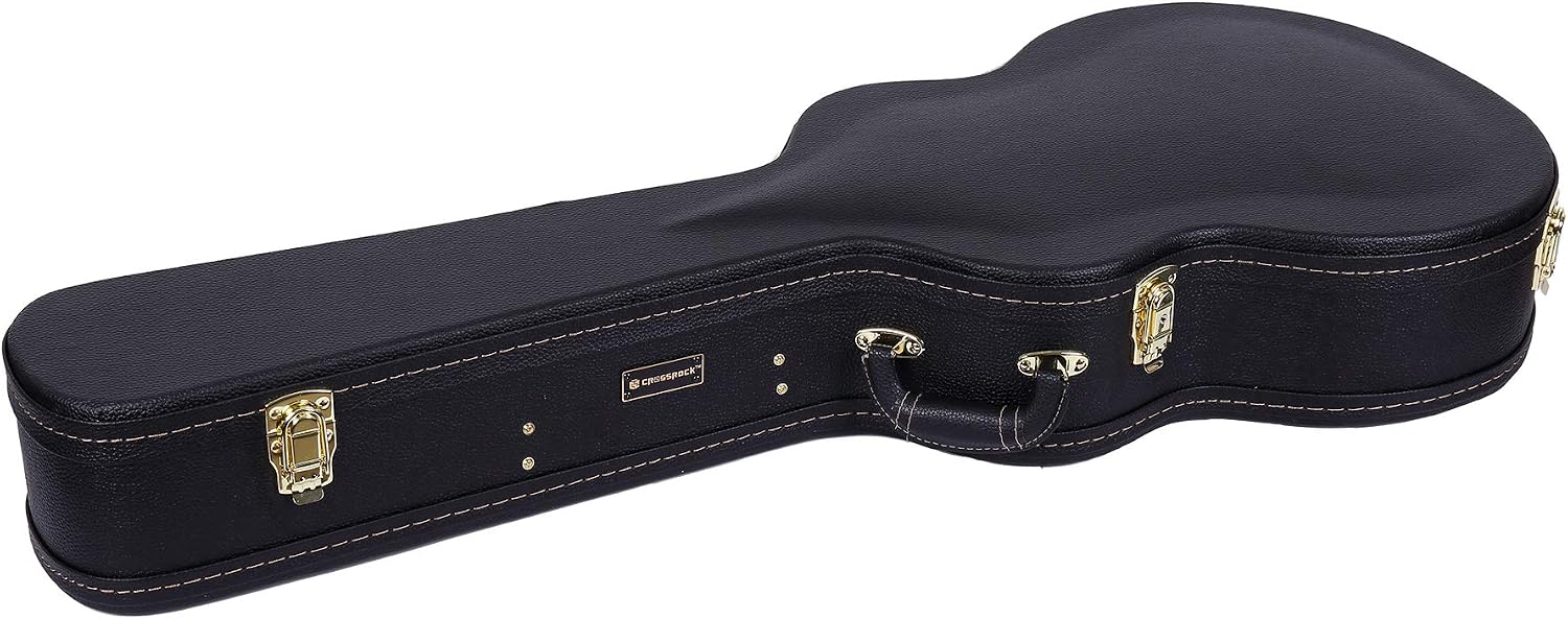 Crossrock Hardshell Arch Top wood case fits SG Electric Guitars-Black(CRW600SGBK)