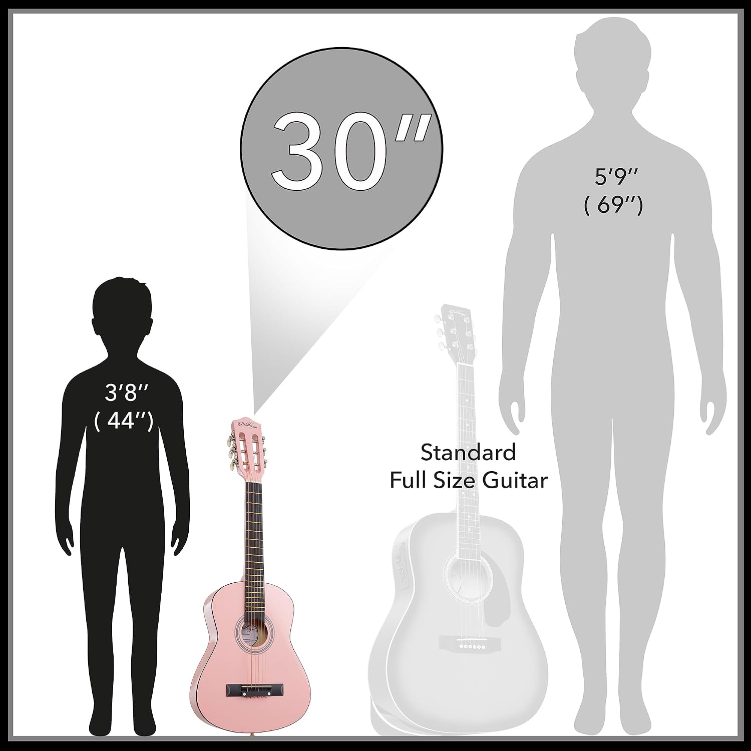 Ashthorpe 38-inch Beginner Acoustic Guitar (Red), Starter Kit with Gig Bag, Extra Strings, Strap, Picks, and Lessons