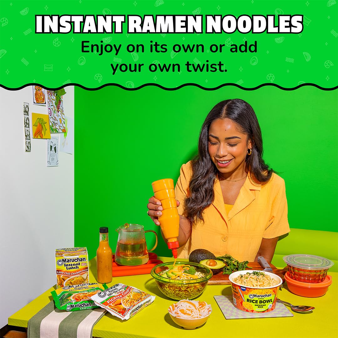 Maruchan Ramen Noodle Soup, Pork Flavor – Japanese-Style Instant Noodles, Quick & Easy Meal for Kids, Students & Busy Families – 3 Oz. (24 Pack)