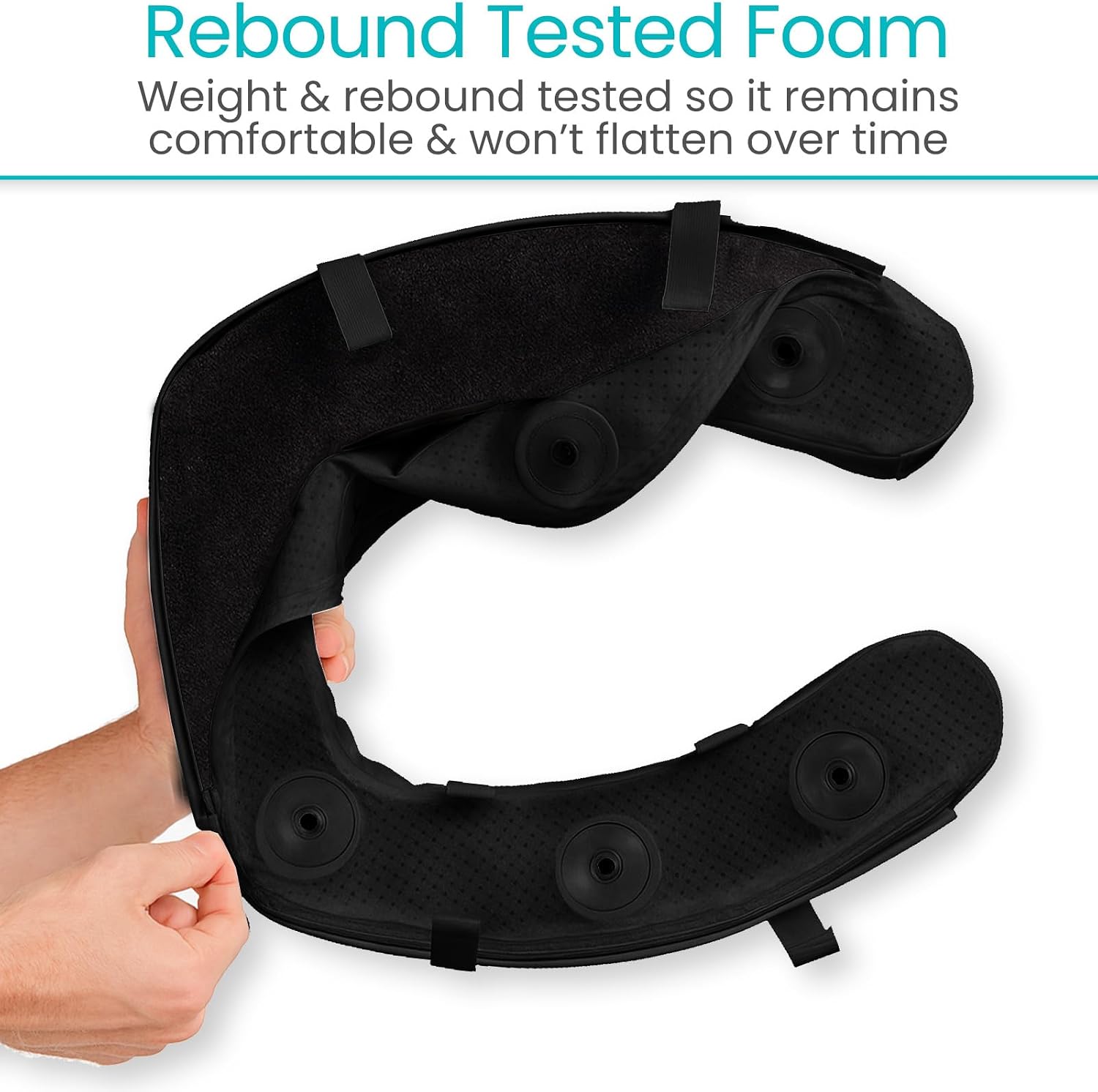 Vive Toilet Seat Cushion (Soft Cushioned Foam) - Easy Clean Soft Padded
