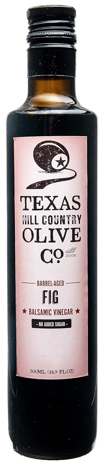 White Lemon Balsamic Vinegar - Gourmet Barrel Aged Infused Balsamic Vinegar - Great for Dressing Dipping Glazing - No Artificial Flavors or Added Sugar - Made in Texas (8.5 oz)
