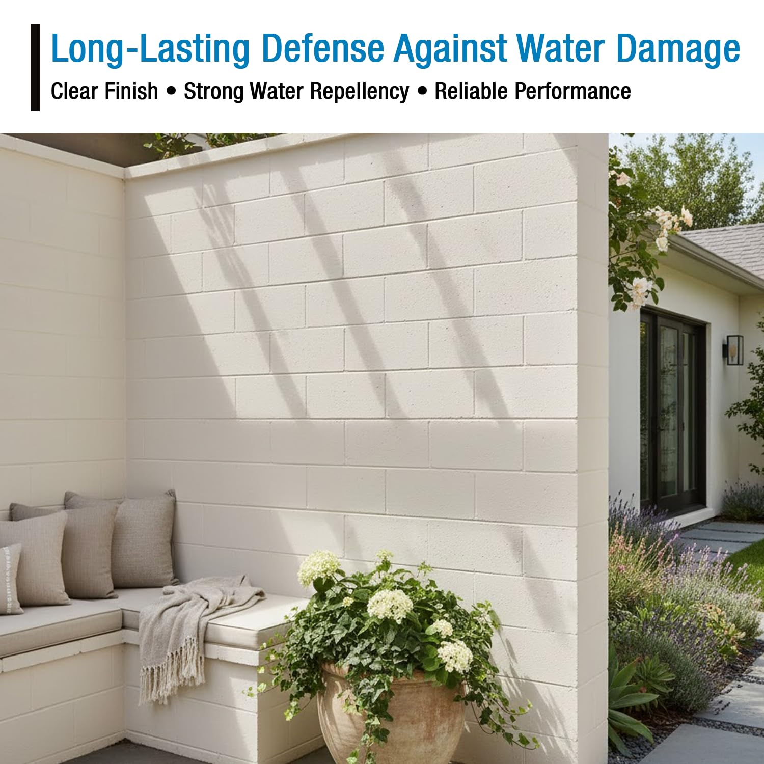 Rain Guard Paint Sealer Concentrate SP-9002 | Makes 2 Gallon | Protects Painted Concrete, Wood, Stone | Silane/Siloxane Acrylic Waterproofer | UV Resistant | Fast Drying | Semi-Satin Finish | Protects Painted Concrete, Painted Wood, Painted Stone, Silane…