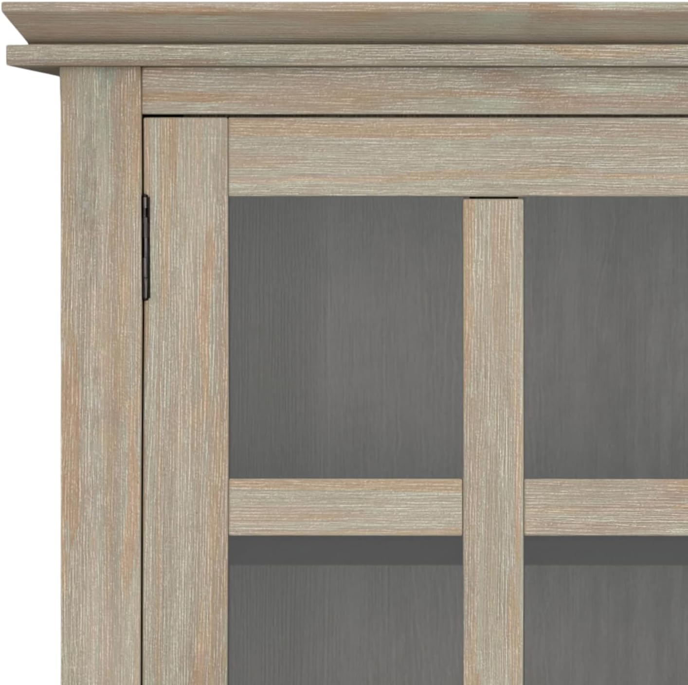 SIMPLIHOME Artisan 30" Wide Solid Wood Cabinet in Russet Brown