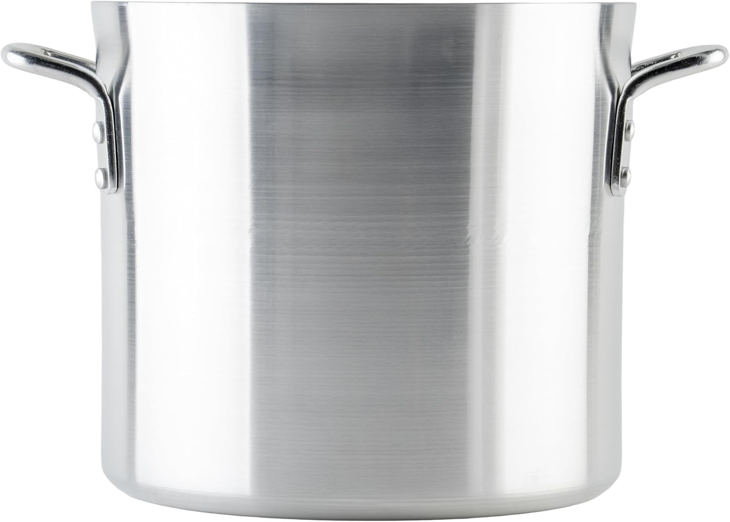 Winco 20 qt Aluminum Heavy-Duty Stock Pot | Thick walls, Riveted handles, Wide base, Great for Stocks, Soups, Pasta and Batch Cooking
