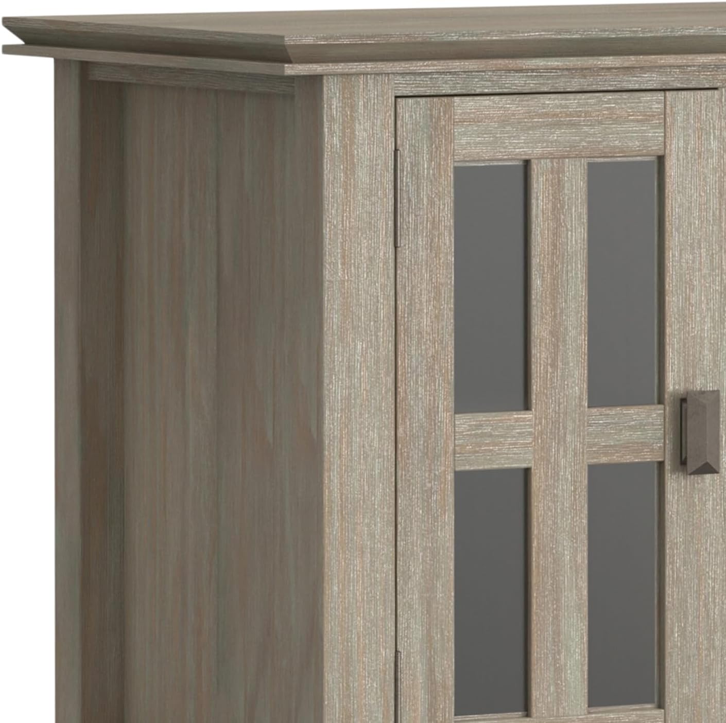 SIMPLIHOME Artisan 53" Wide Solid Wood TV Stand in Russet Brown