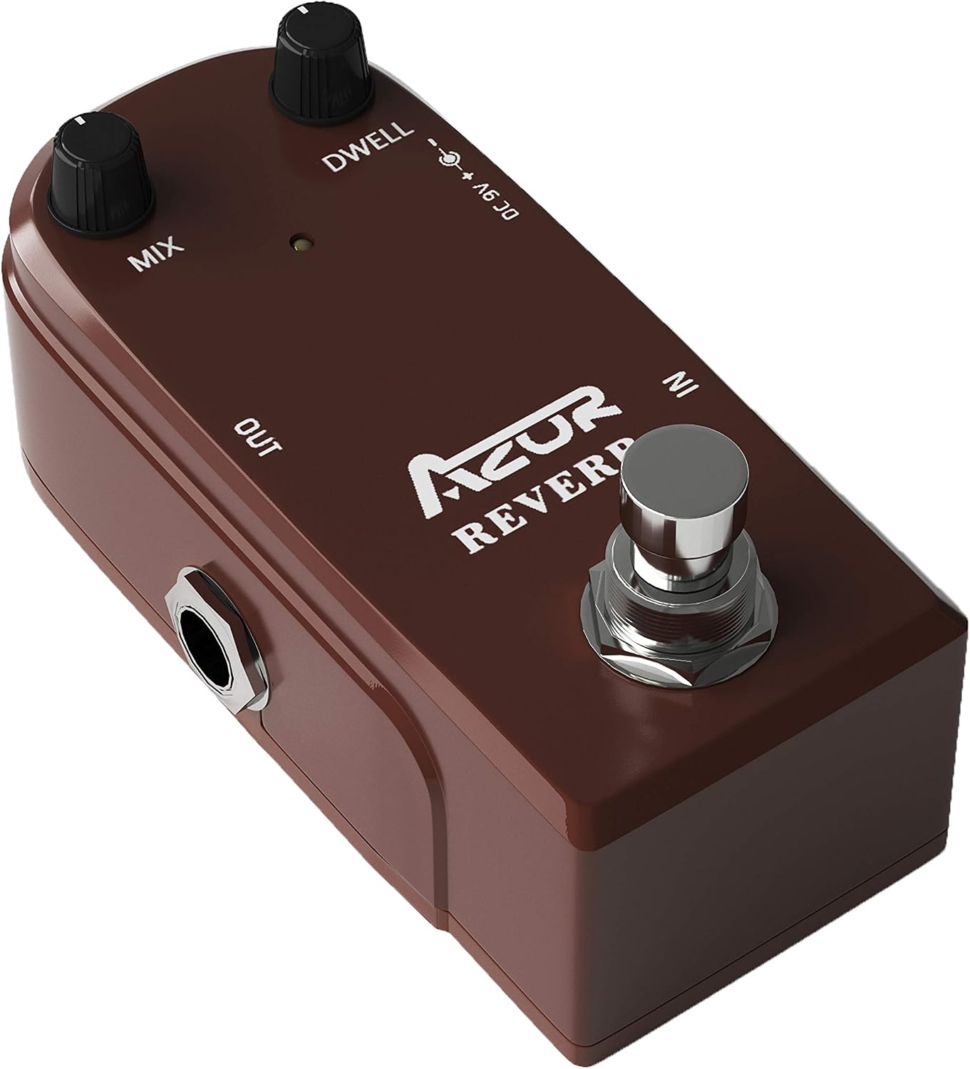 AZOR 5 Band Bass EQ Pedal, Aluminium Alloy True Bypass Equalizer Effect Pedal, Compact Mini Tone Control Pedal for Electric Bass Guitar