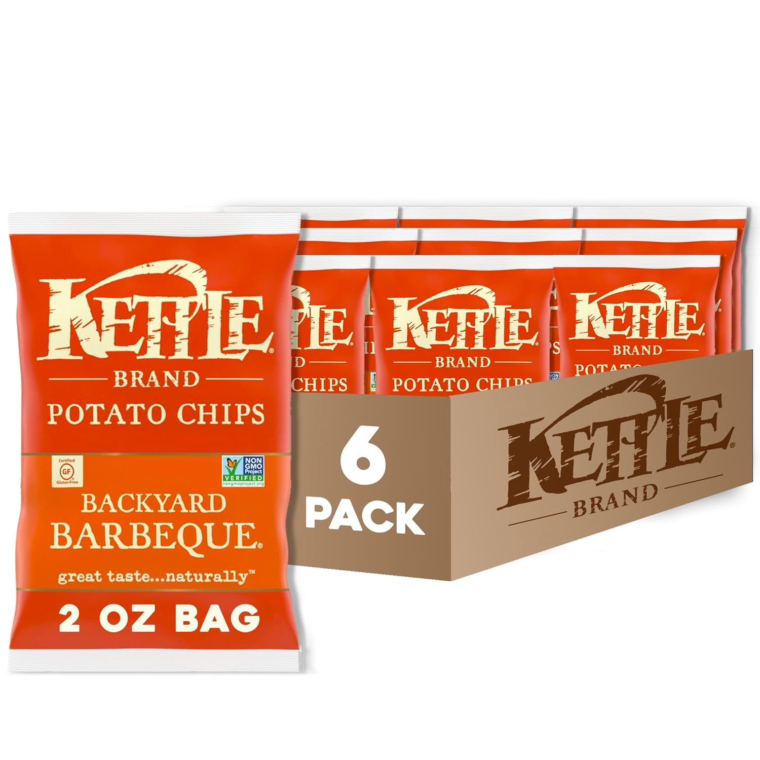 Kettle Brand Potato Chips, Backyard Barbeque Kettle Chips, 5 Oz