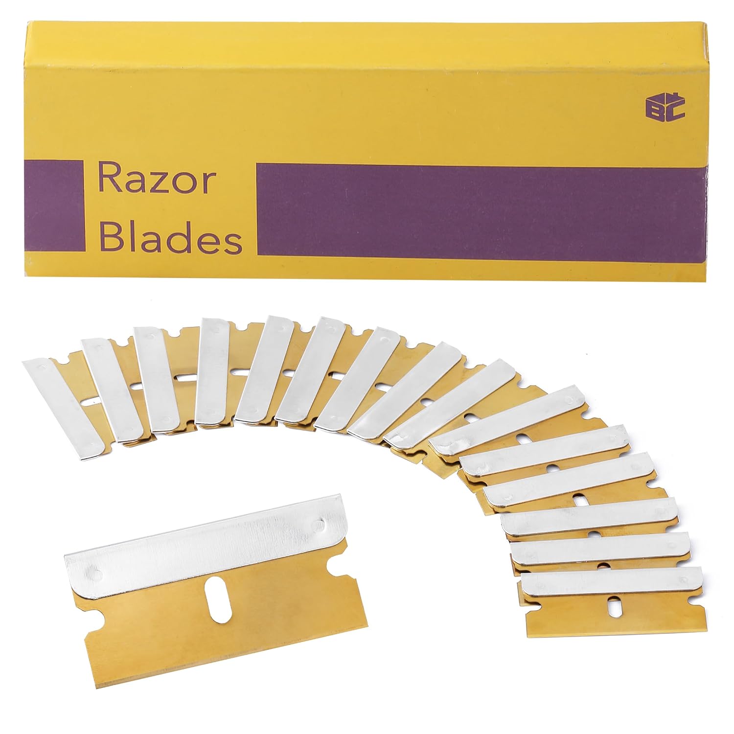 Bates- Razor Blades, 50 pcs, Carbon Steel Flat Scraper Blades