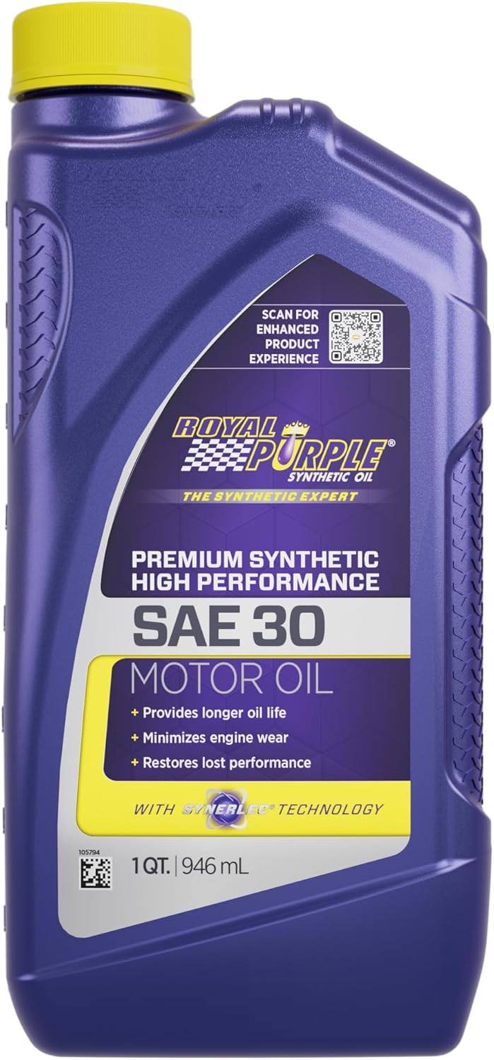 Royal Purple 51530 API-Licensed SAE 5W-30 High Performance Synthetic Motor Oil - 5 qt., Model:ROY51530