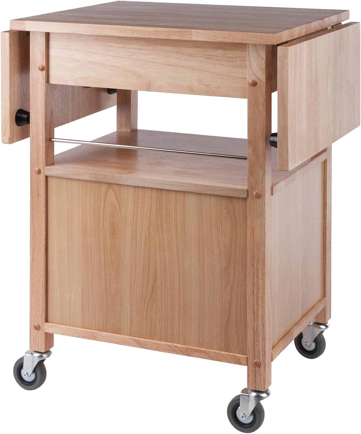 Winsome Wood/Veneer Mobile Kitchen Cart with Lockable Wheels, Beech (84920)