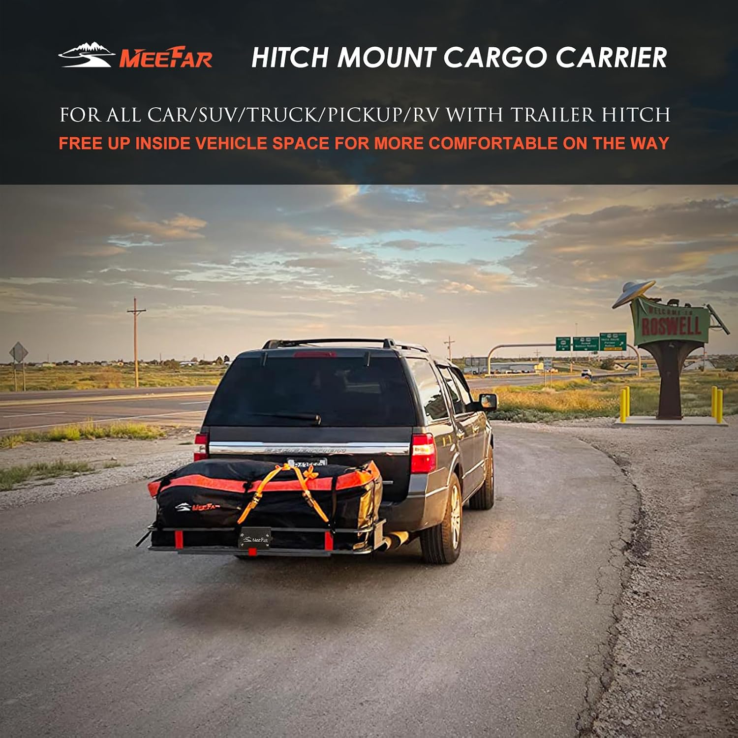 Roof Rack Rooftop Cargo Carrier Basket 65"*39"*6"+Waterproof Bag 20 Cu.Ft. | Roof Basket include Cargo Net with Hooks,Ratchet Straps,Combination Lock|200 Lbs Capacity,Universal Rooftop Large Roof Rack