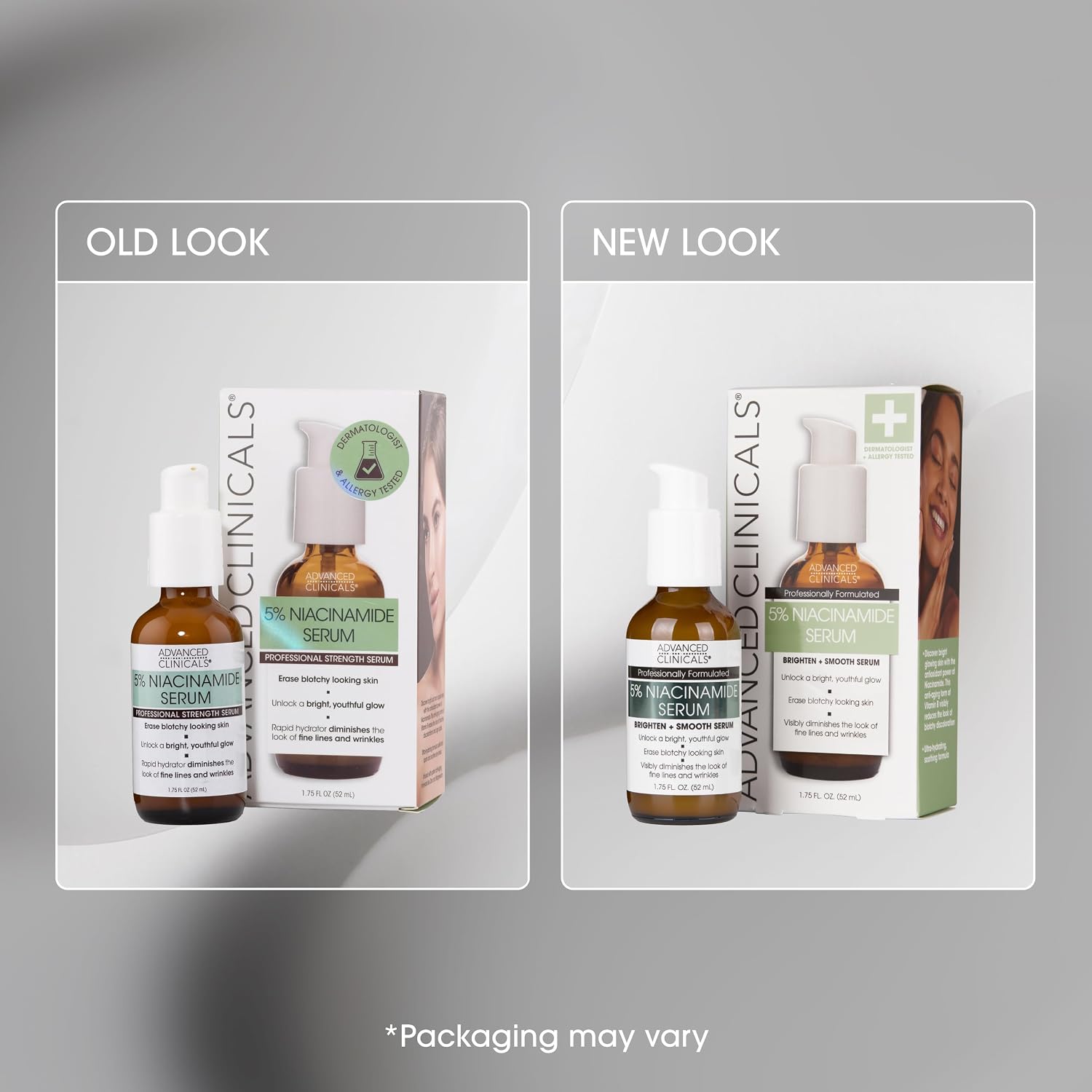 Advanced Clinicals Brightening Vitamin C Serum For Face With Glycolic Acid + Lactic Acid | Vitamin C Eye Serum Face Moisturizer For Improving Look Of Dark Spots & Uneven Complexion, 1.75 Fl Oz