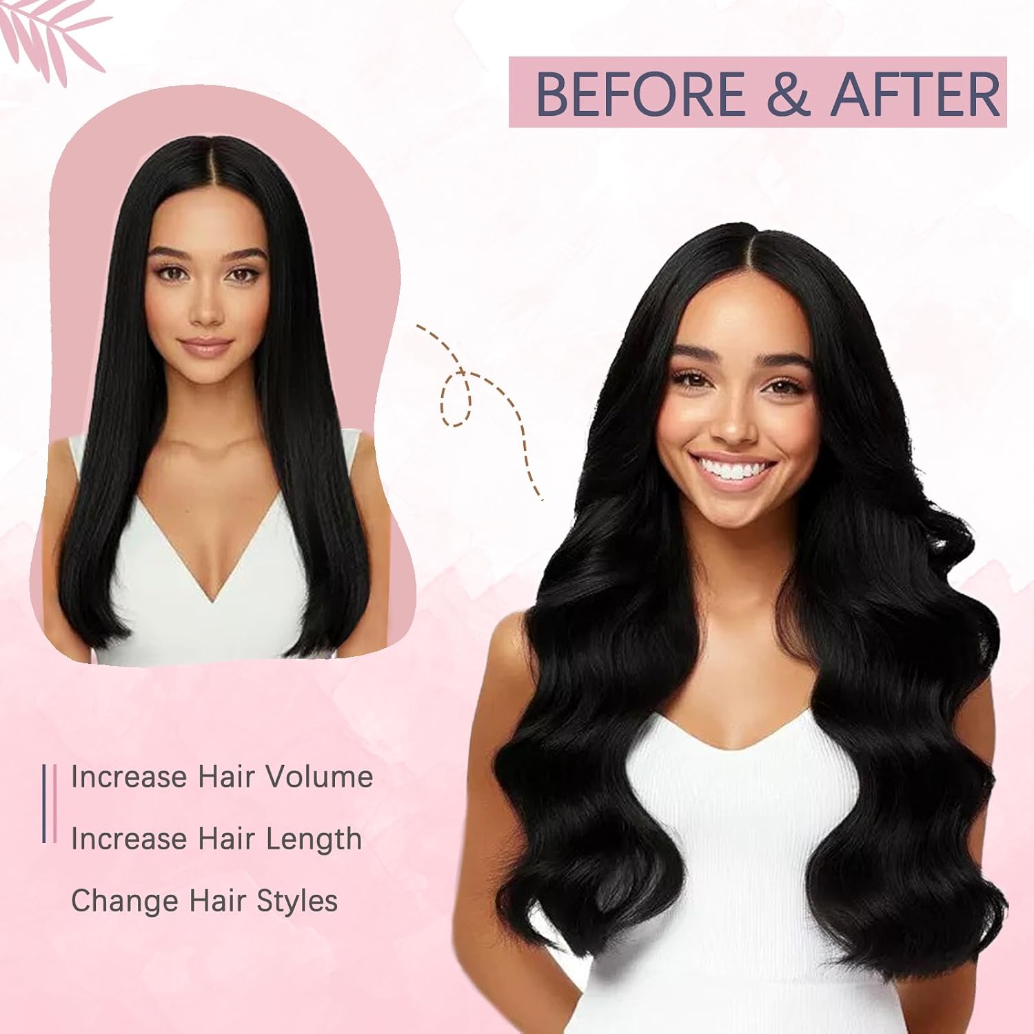 22" Clip in Human Hair Extensions Full Head 200g 10 Pieces 22 Clips Light Brown Double Weft Brazilian Real Remy Hair Extensions Thick Straight (22"