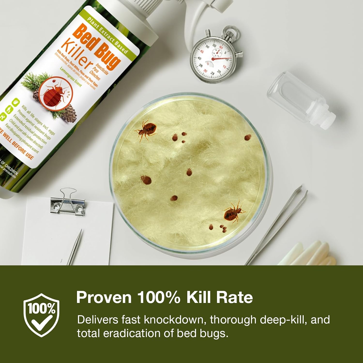 Bed Bug Killer 16 oz EcoVenger by EcoRaider, 100% Kill Efficacy, Bedbugs & Mites, Kills Eggs & The Resistant, Lasting Protection, USDA BIO-Certified, Plant Extract Based & Non-Toxic, Child & Pet Safe