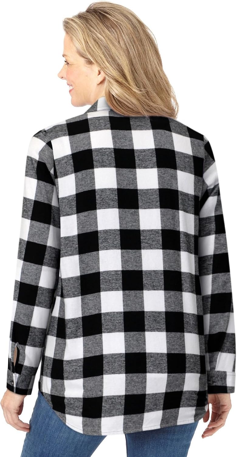 Woman Within Classic Flannel Shirt