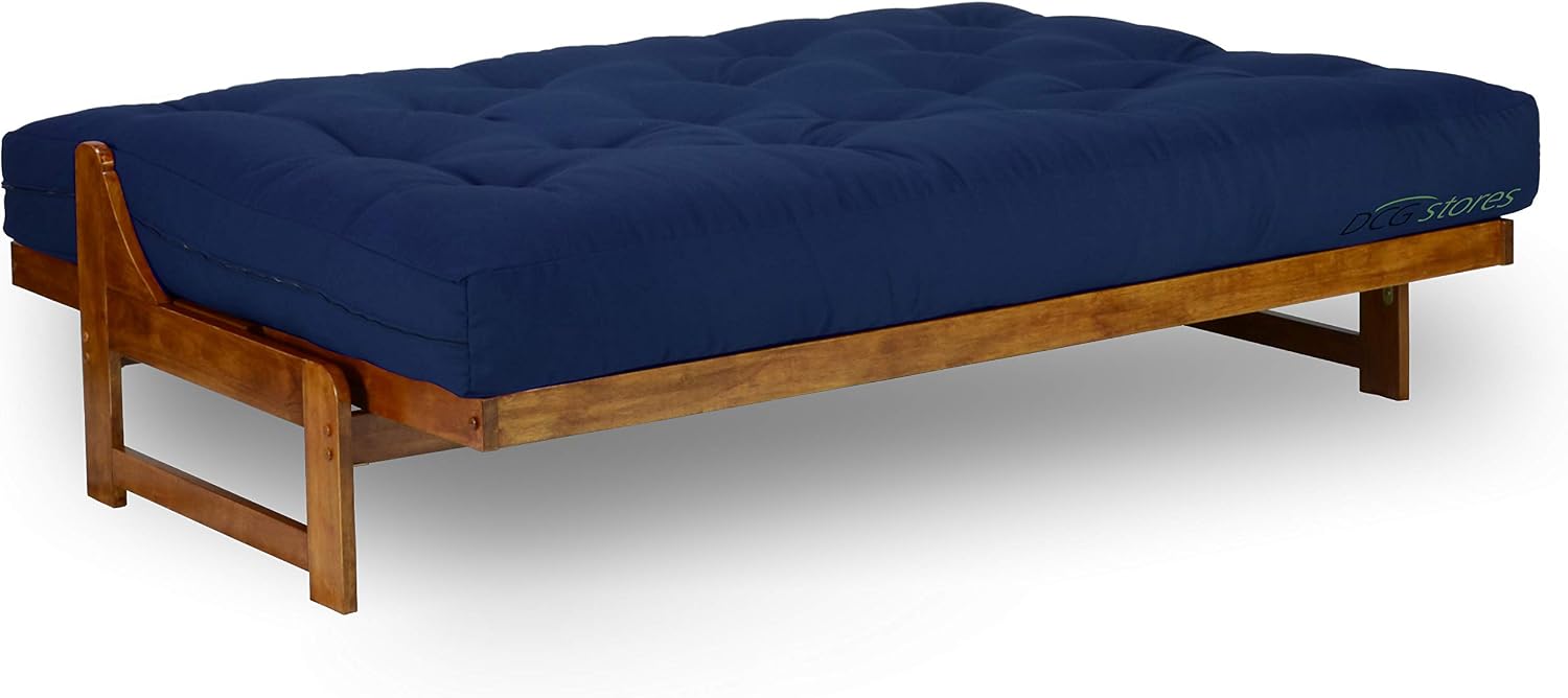 Nirvana Futons Plush, Comfortable 8-Inch Full Futon Mattress, Microfiber Fudge - Made in USA