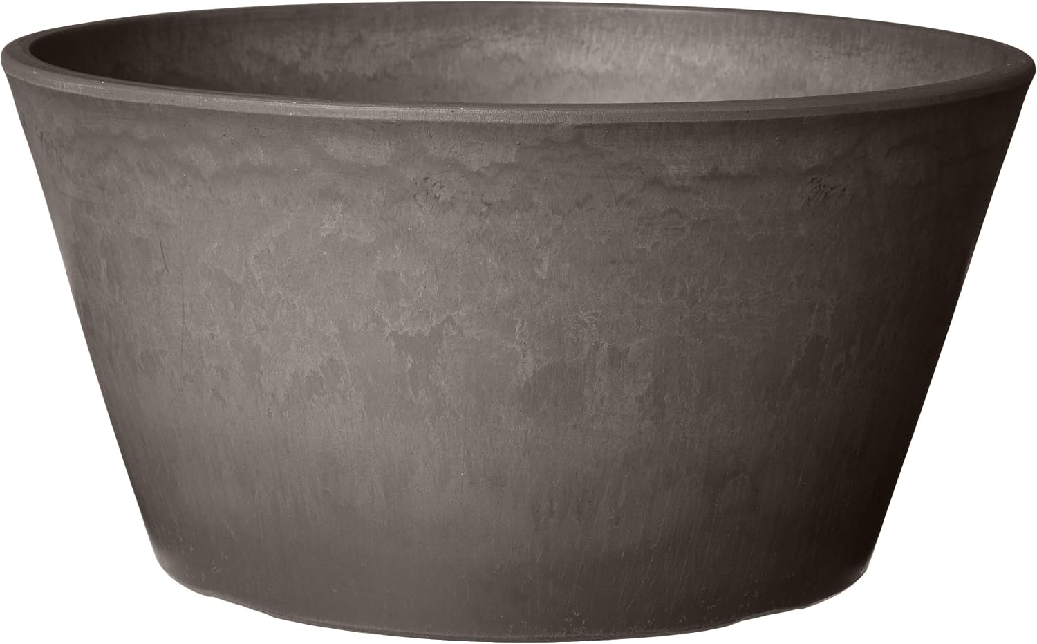PSW Pot Collection TD25TC Plastic/Stone/Wood Composite Shallow Bulb Pan - No Drainage Hole (Drillable), Planter for Succulents, Bonsai, Fairy Gardens, Herbs, 10-inch, Terra Cotta Color