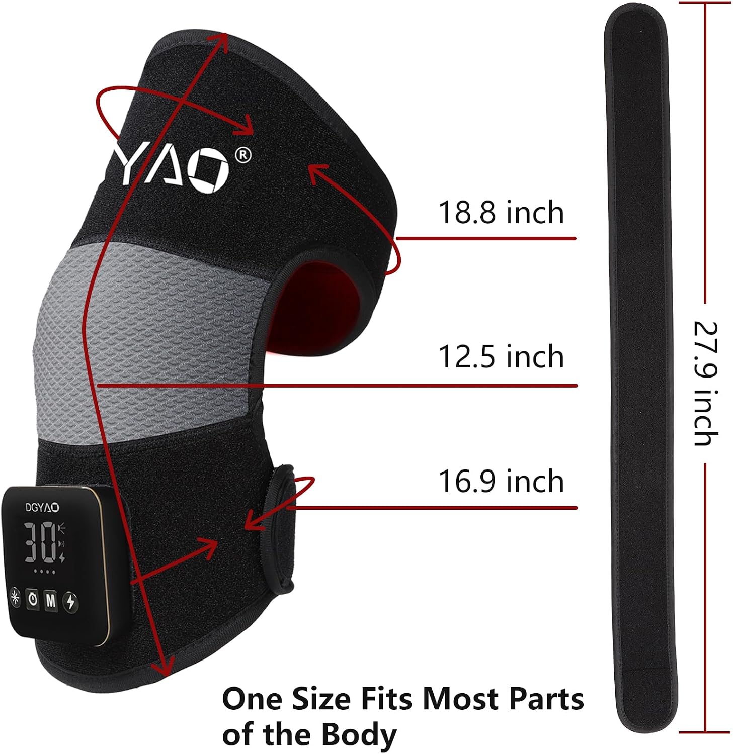 DGXINJUN Red Light Therapy Device for Body Calf Arm Pain Relief Near Infrared Light Therapy 850nm LED Muscle Wrap for Leg Home Use Nerve Damage Deep