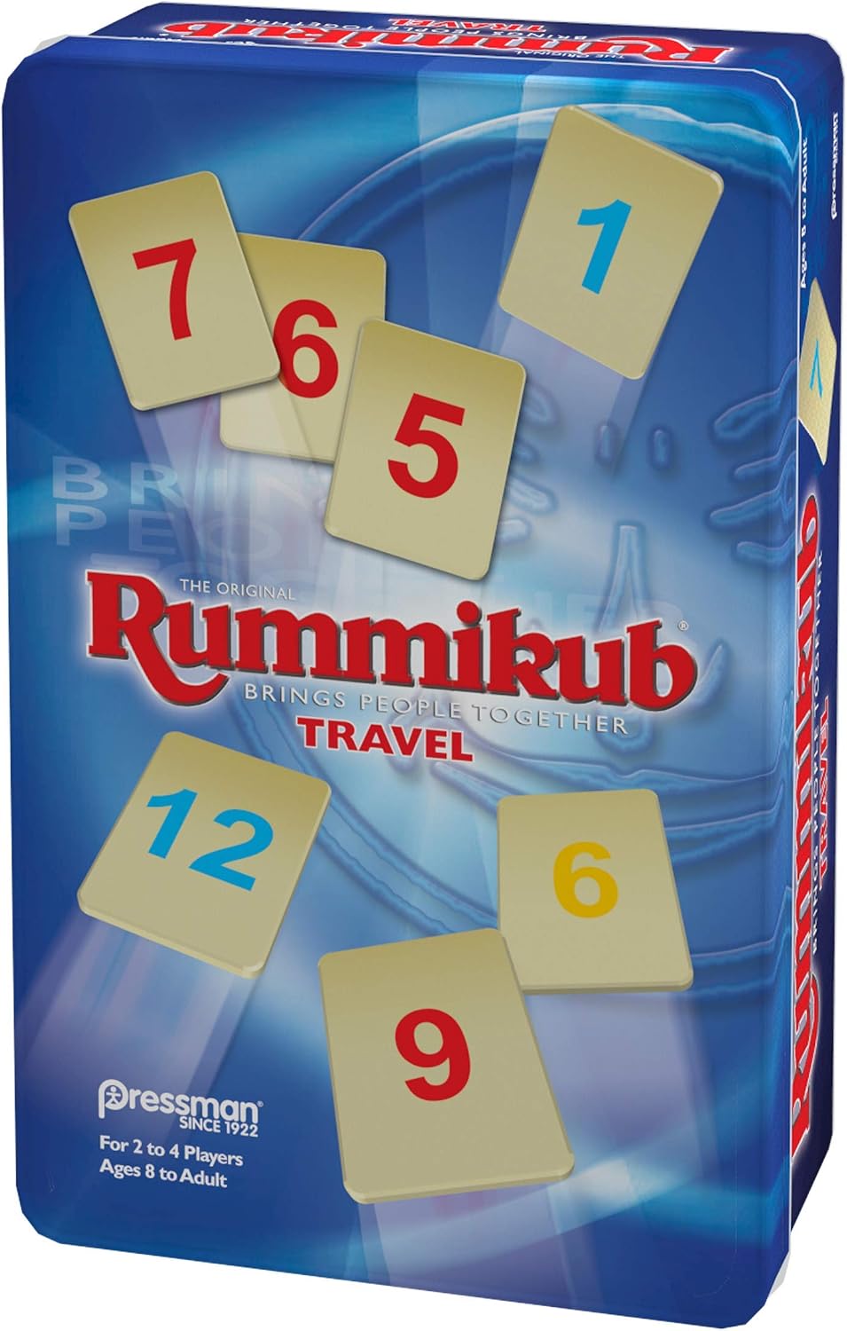 Pressman Rummikub in Travel Tin - The Original Rummy Tile Game, Blue (B07GLGBW9X)