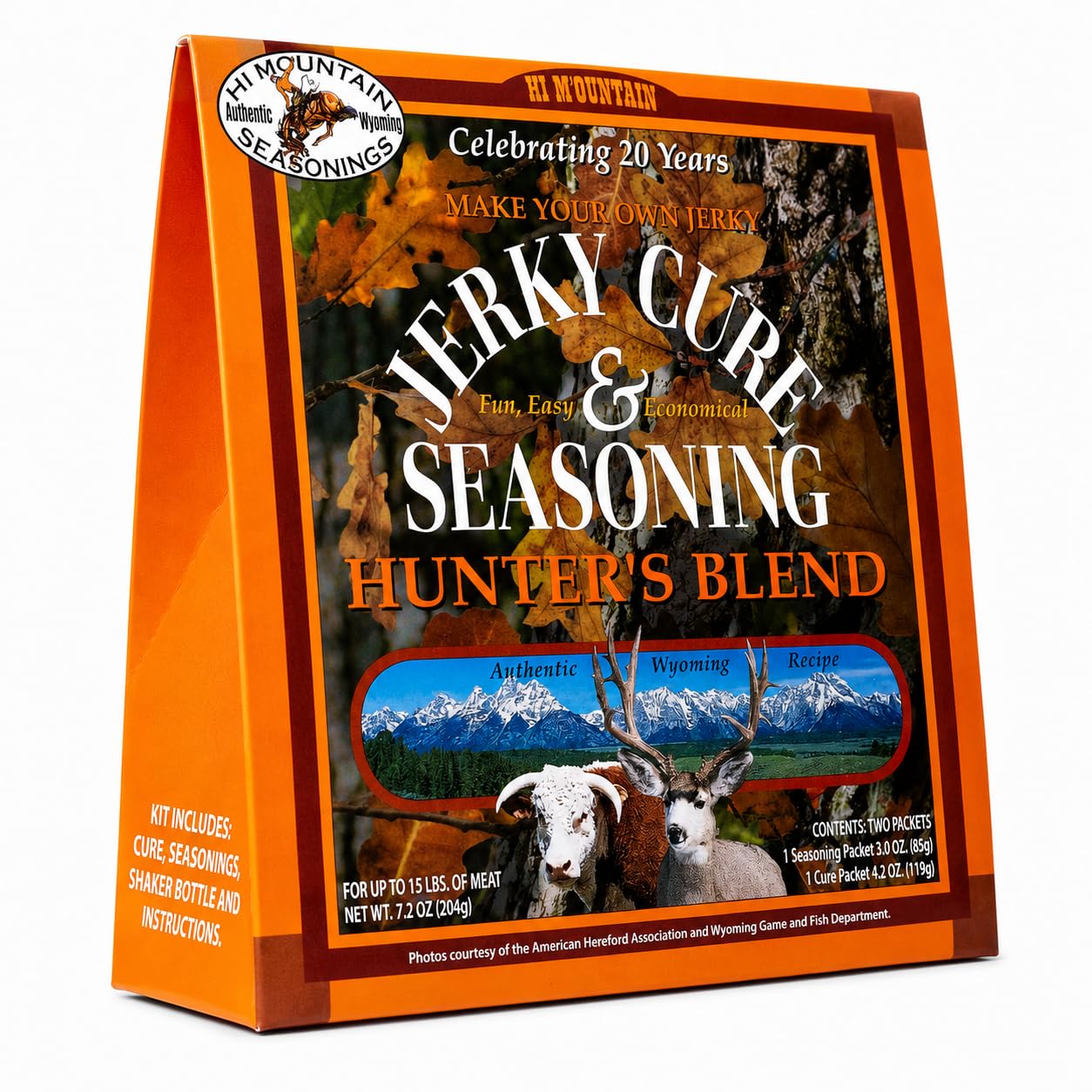Hi Mountain HUNTERS BLEND Jerky Seasoning and Cure Kit | Beef & Venison | Savory hunter-style flavor, perfect jerky seasoning for deer, elk
