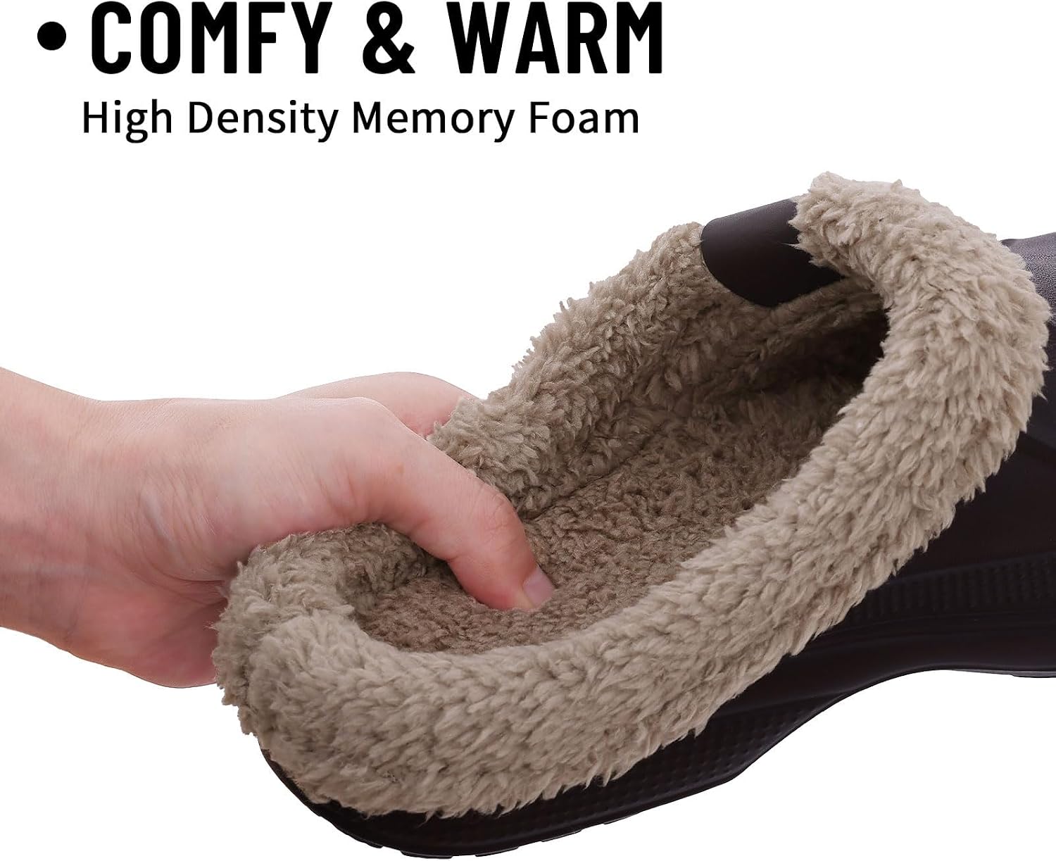 Beslip Fur Lined Clogs for Women & Men Fuzzy Slippers with Memory Foam