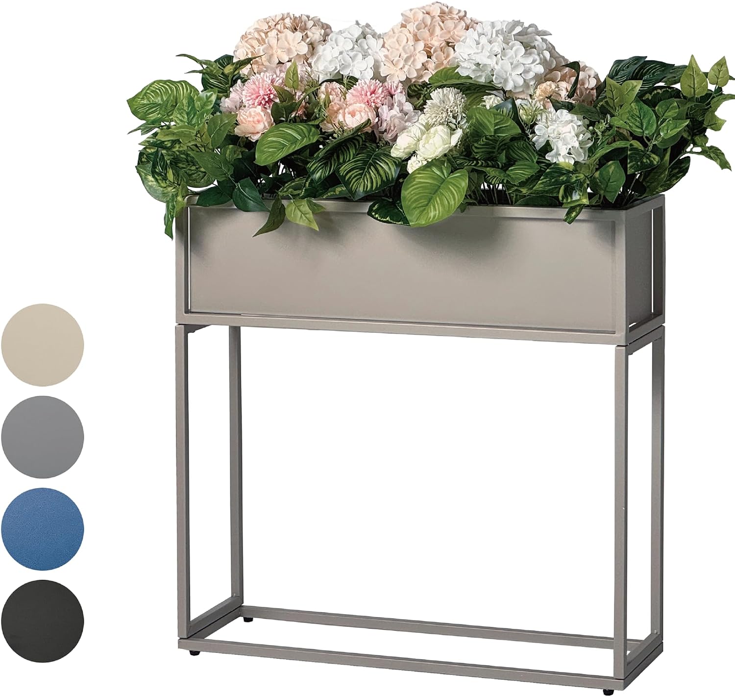 Cocoyard Metal Elevated Planter Box - 28" Raised Garden Bed with Legs for Indoor and Outdoor - Tall Rectangle Planter with Felt Liner