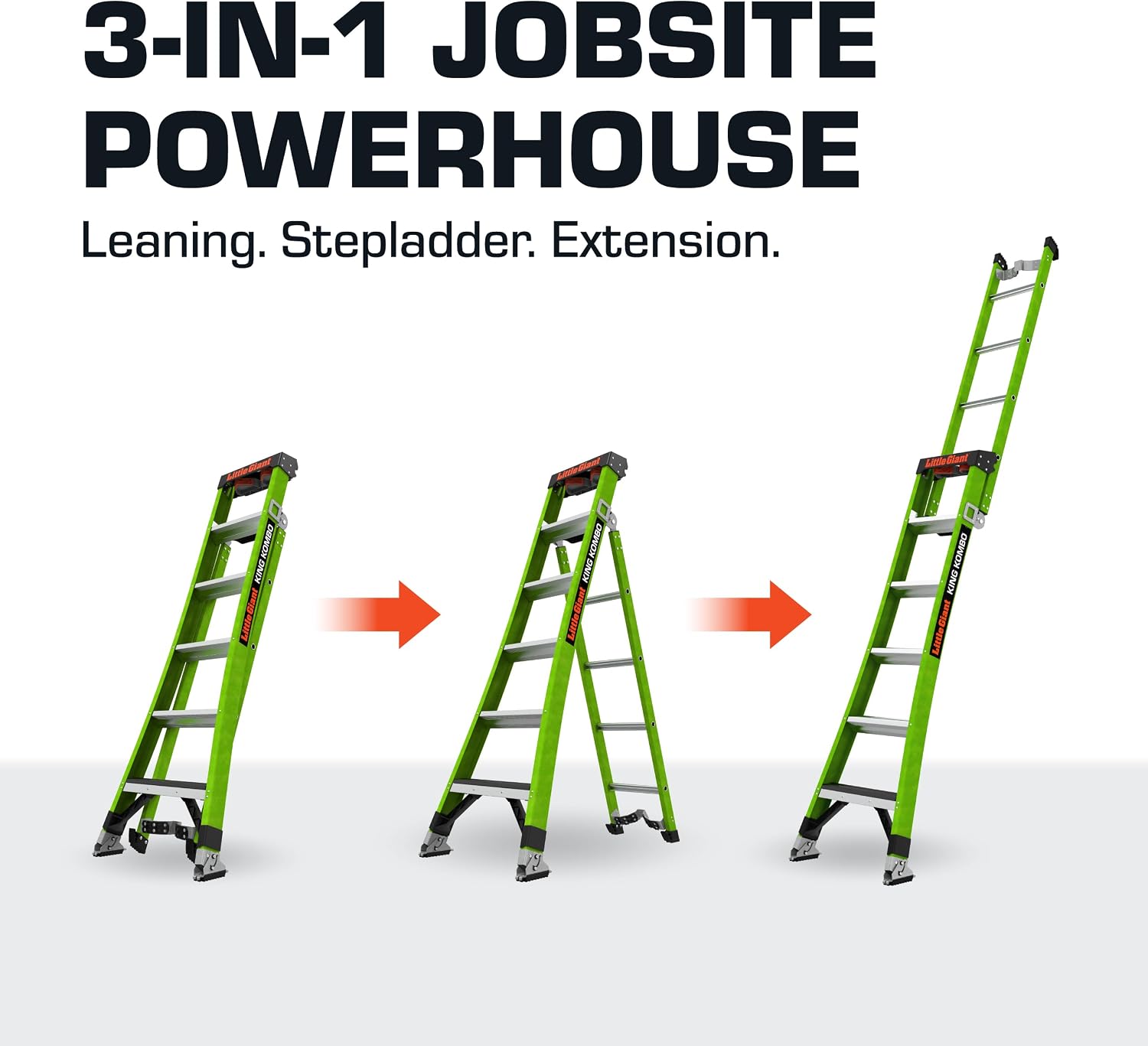 Little Giant King Kombo, 6 ft Fiberglass Multi-Position Ladder, 13906-001