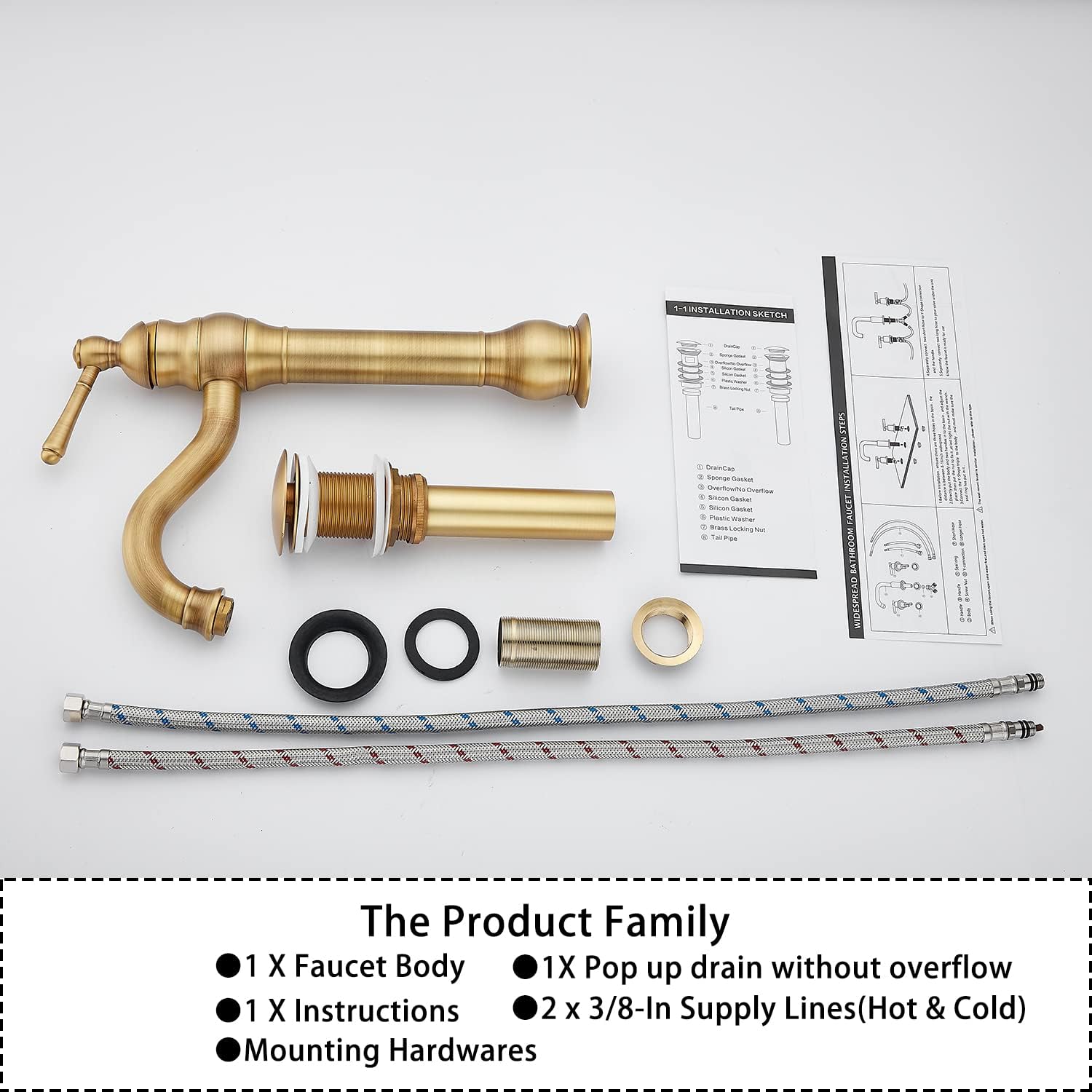 Oil Rubbed Bronze Bathroom Faucet Single Handle One Hole